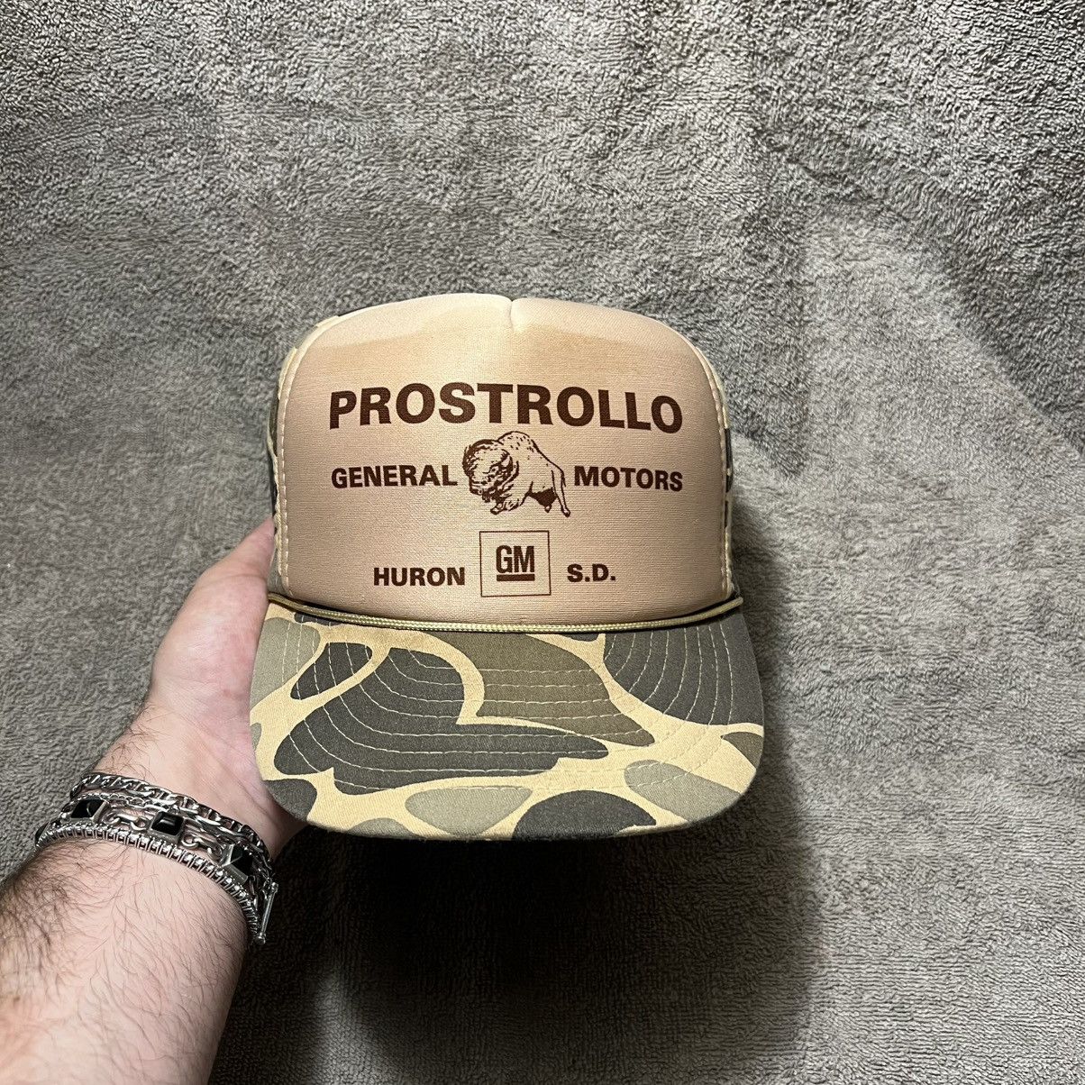 Vintage Vintage 80s GMC General Motor Camo Mesh Trucker Hat Snapback Size ONE SIZE - 2 Thumbnail
