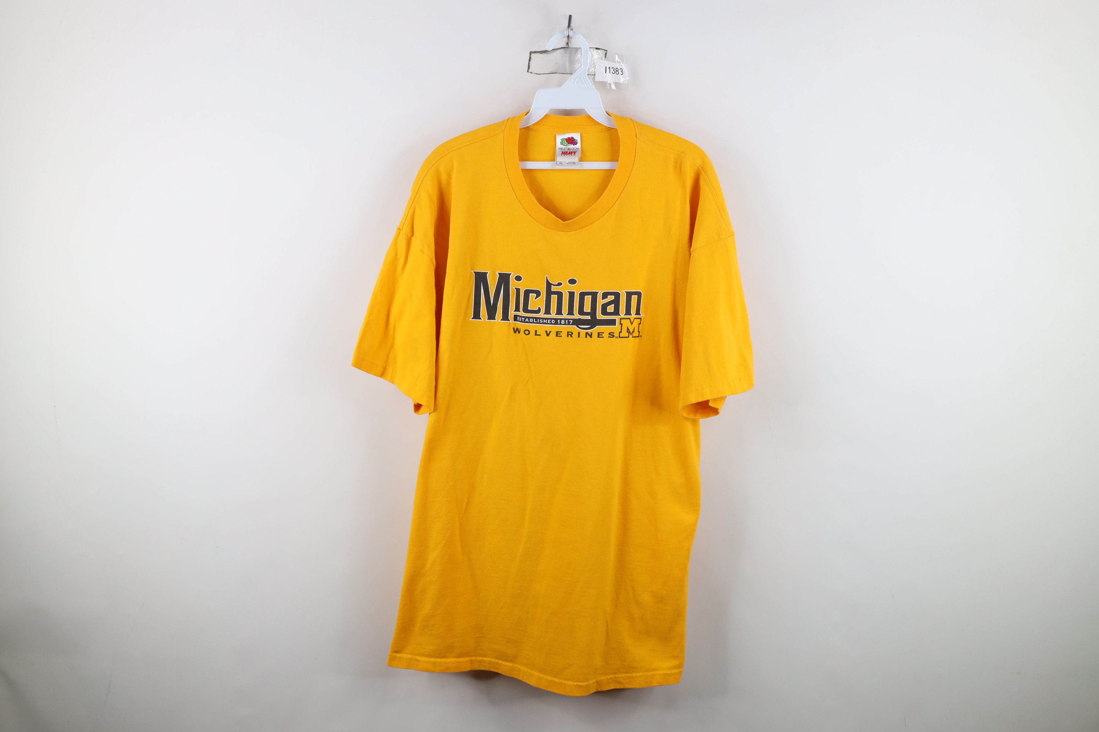 Vintage Vintage 90s Y2K Spell Out University of Michigan T-Shirt Size US XXL / EU 58 / 5 - 1 Thumbnail