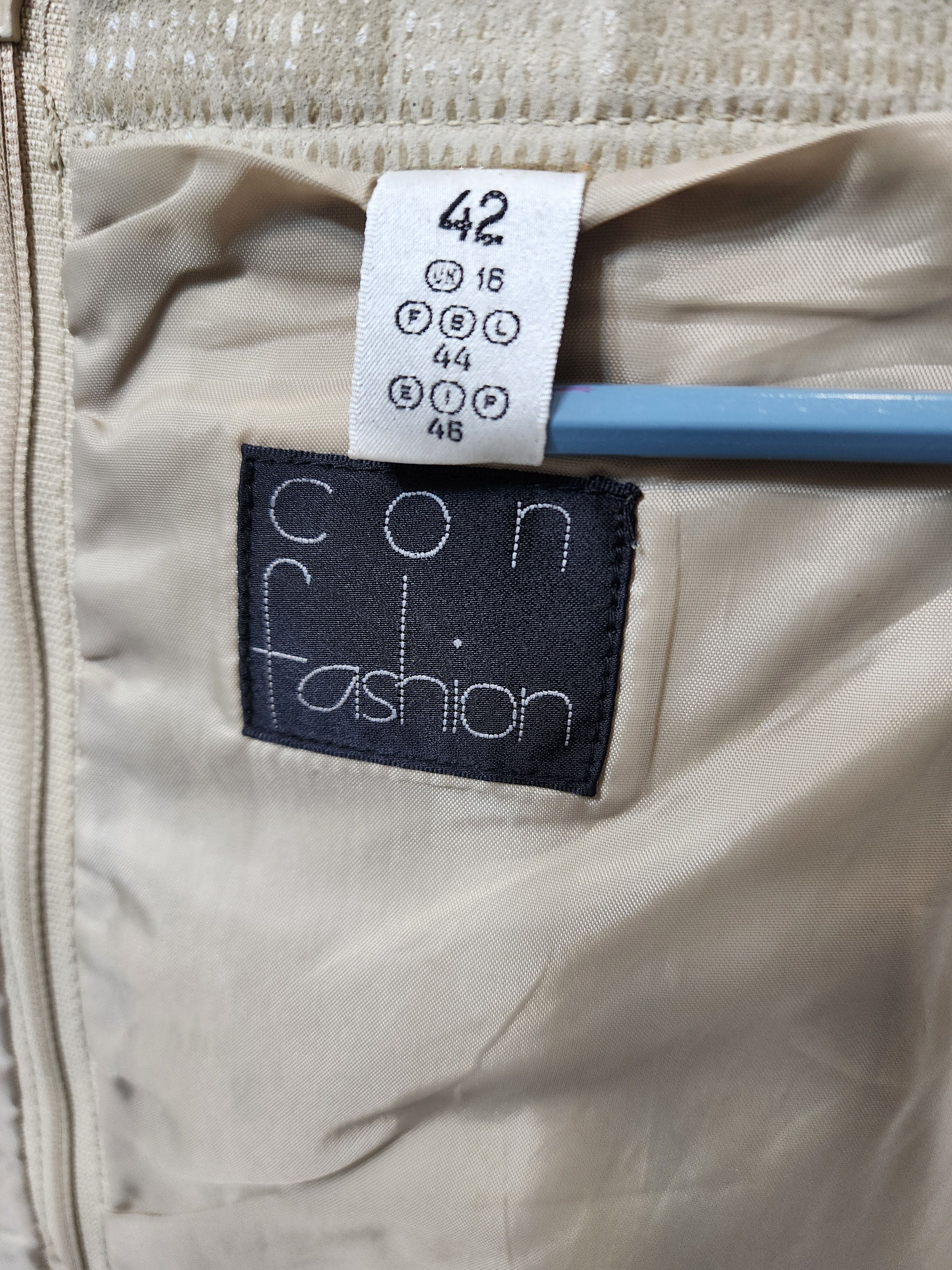 Genuine Leather Beige Leather Skirt Size 31" - 7 Thumbnail