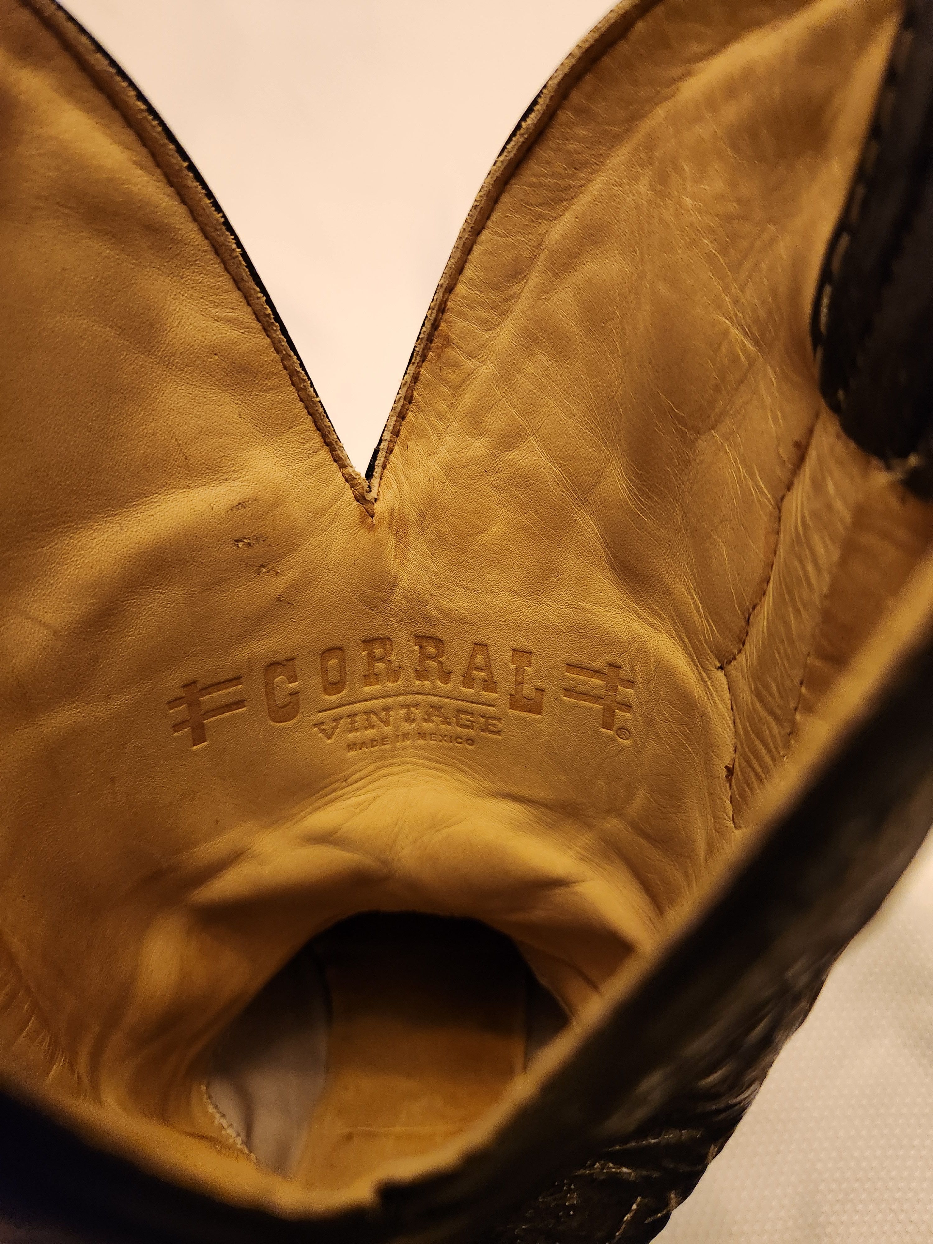 Corral Vintage Reptile Inlay/Leather Overlay Western Boots Size US 9 / EU 42 - 6 Thumbnail