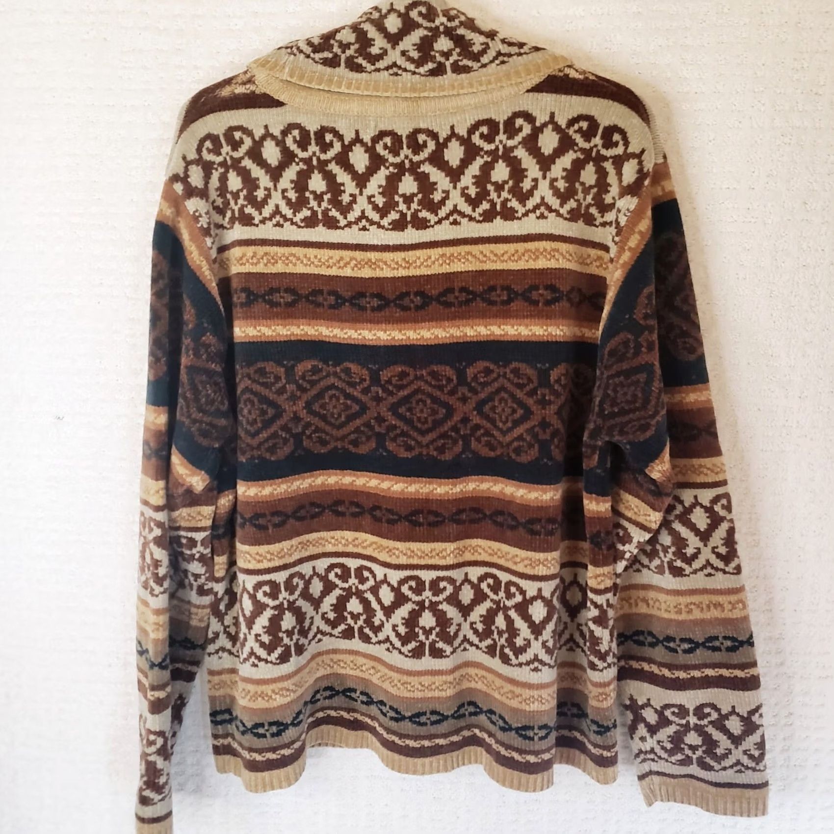 Vintage VINTAGE White Stag Womens XL Sweater Brown Aztec Southwest Boho Cowl N. Fringe Size XL / US 12-14 / IT 48-50 - 6 Thumbnail
