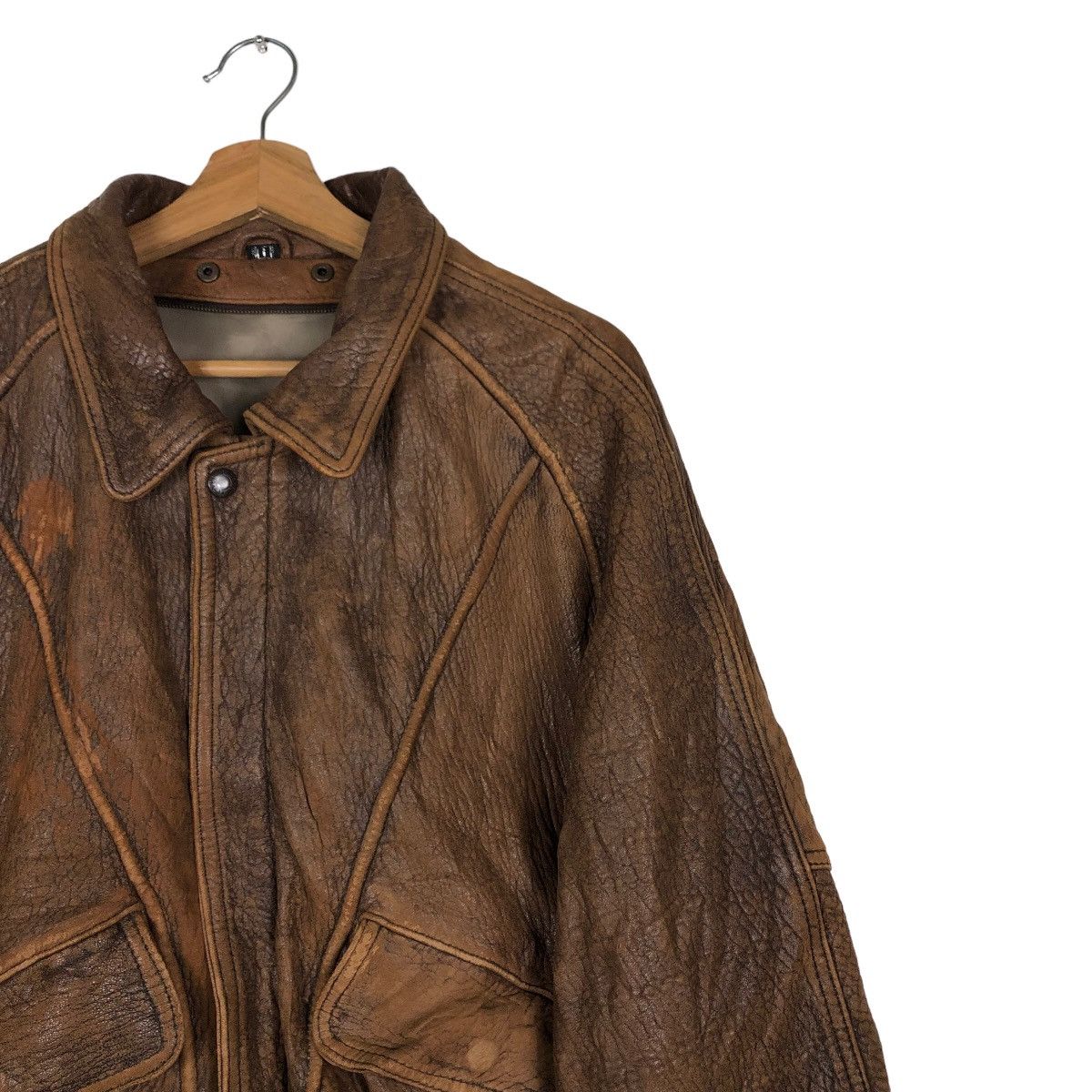 Issey Miyake 🔥Vintage Fly Leather Jacket Bomber Design Marilyn Manrose Size US M / EU 48-50 / 2 - 6 Thumbnail