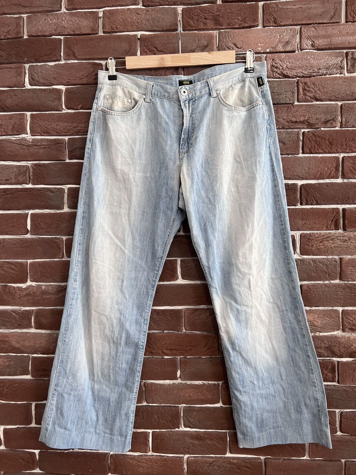 Versace Versace Jeans Couture Vintage Y2k Denim Pans Hype Washed Size US 38 / EU 54 - 1 Thumbnail