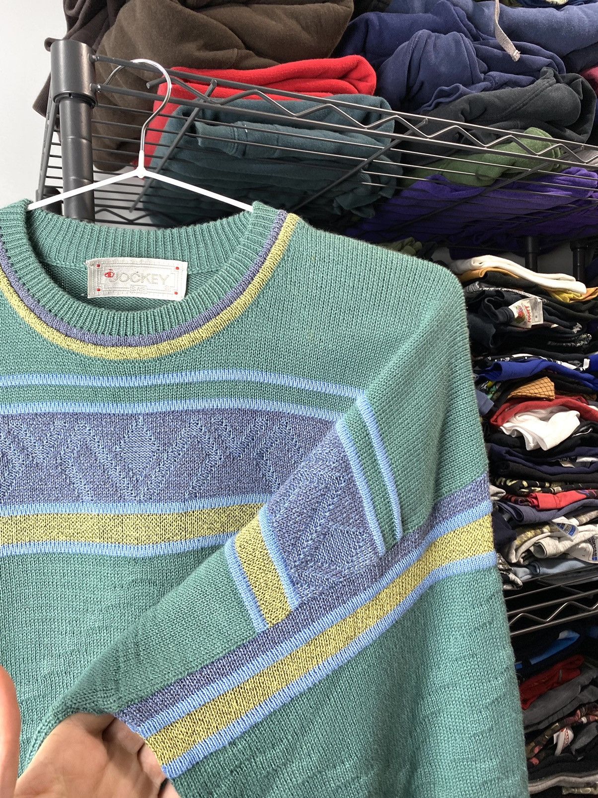 Coogi × Japanese Brand × Vintage 90’s Knit Striped Sweater Coogi style Carlo Colucci Japan Size US M / EU 48-50 / 2 - 9 Thumbnail