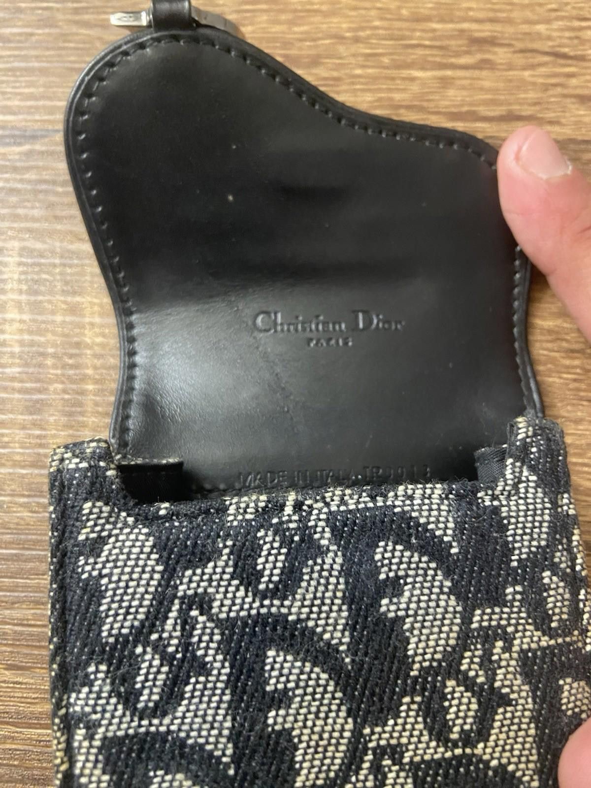 Dior Dior Saddle Trotter Navy Leather Canvas Cigarette Case Great Size ONE SIZE - 9 Thumbnail