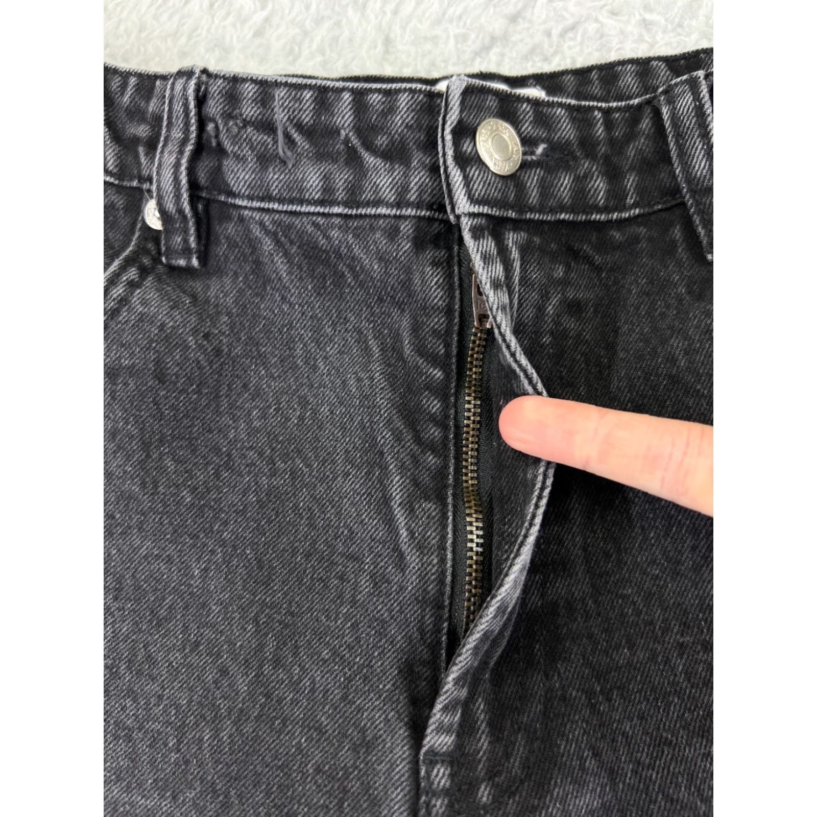 Zara Zara Jeans Womens 6 Black Denim Flared 28x28 Cotton High Rise 5-Pocket Hardware Button Zipper Regular Type: Jeans Mens Womens Girls Size 28" / US 6 / IT 42 - 5 Thumbnail
