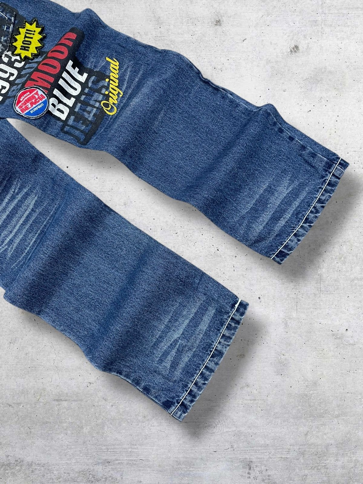 Hysteric Glamour VINTAGE BLUE MOON BLUE 1990S JAPAN DESIGNER GRAPHIC DENIM Size US 29 - 2 Thumbnail