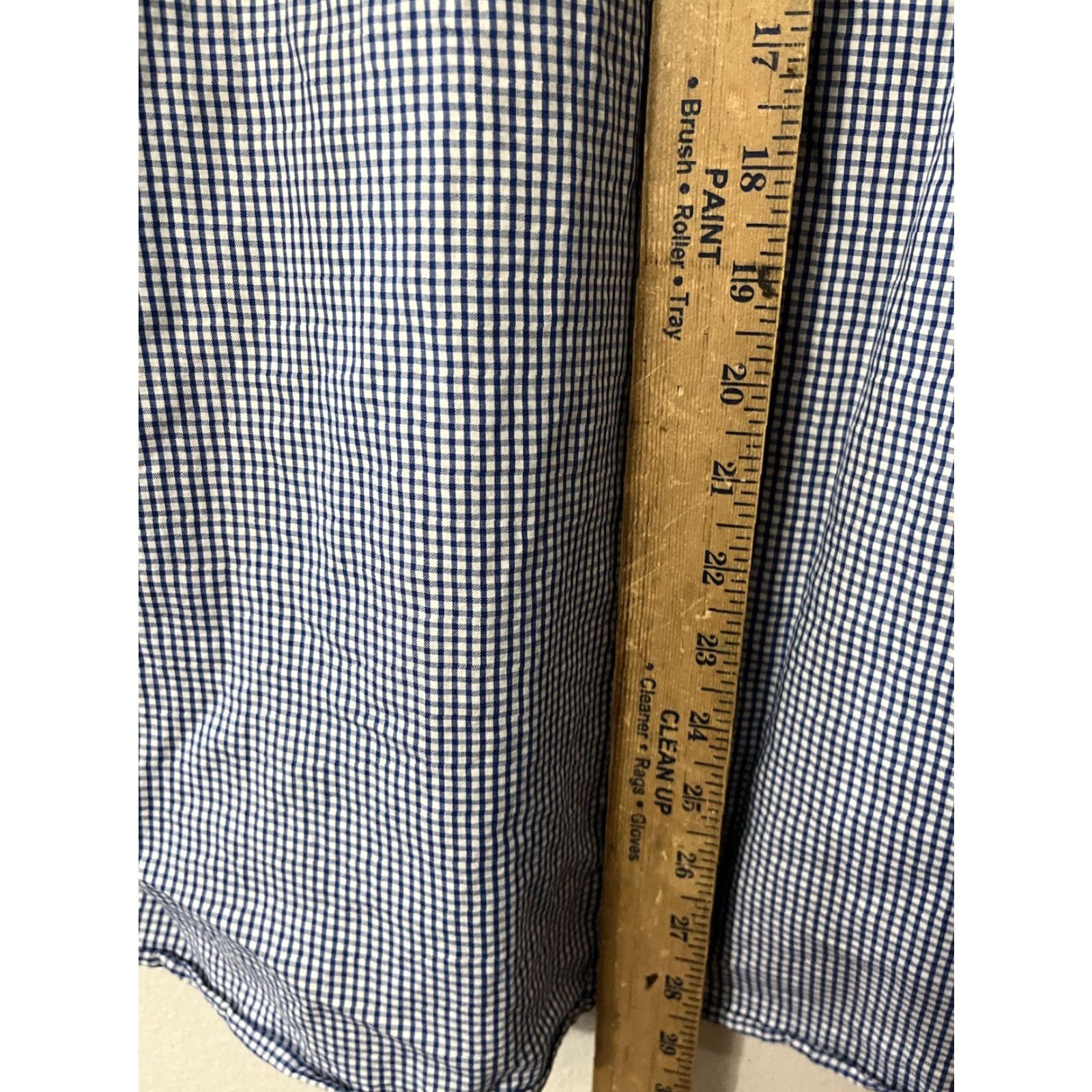 Tommy Hilfiger Tommy Hilfiger Slim Fit Button-Down Shirt Plaid Blue Gingham Long Sleeve 15.5 Mens Size US M / EU 48-50 / 2 - 4 Thumbnail