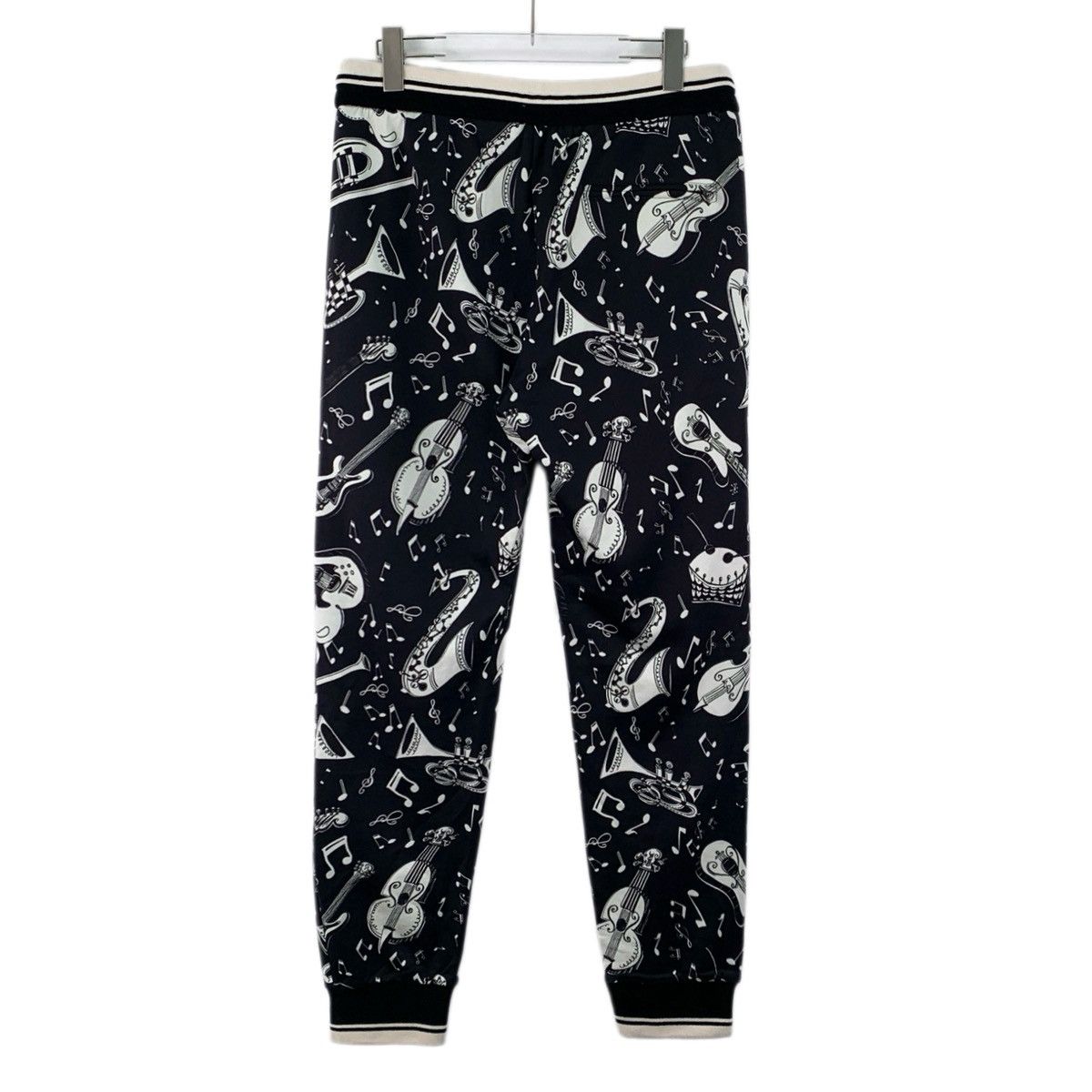 Dolce & Gabbana Dolce & Gabbana Black Note Printed Casual Pants K26WX Size US 36 / EU 52 - 2 Thumbnail