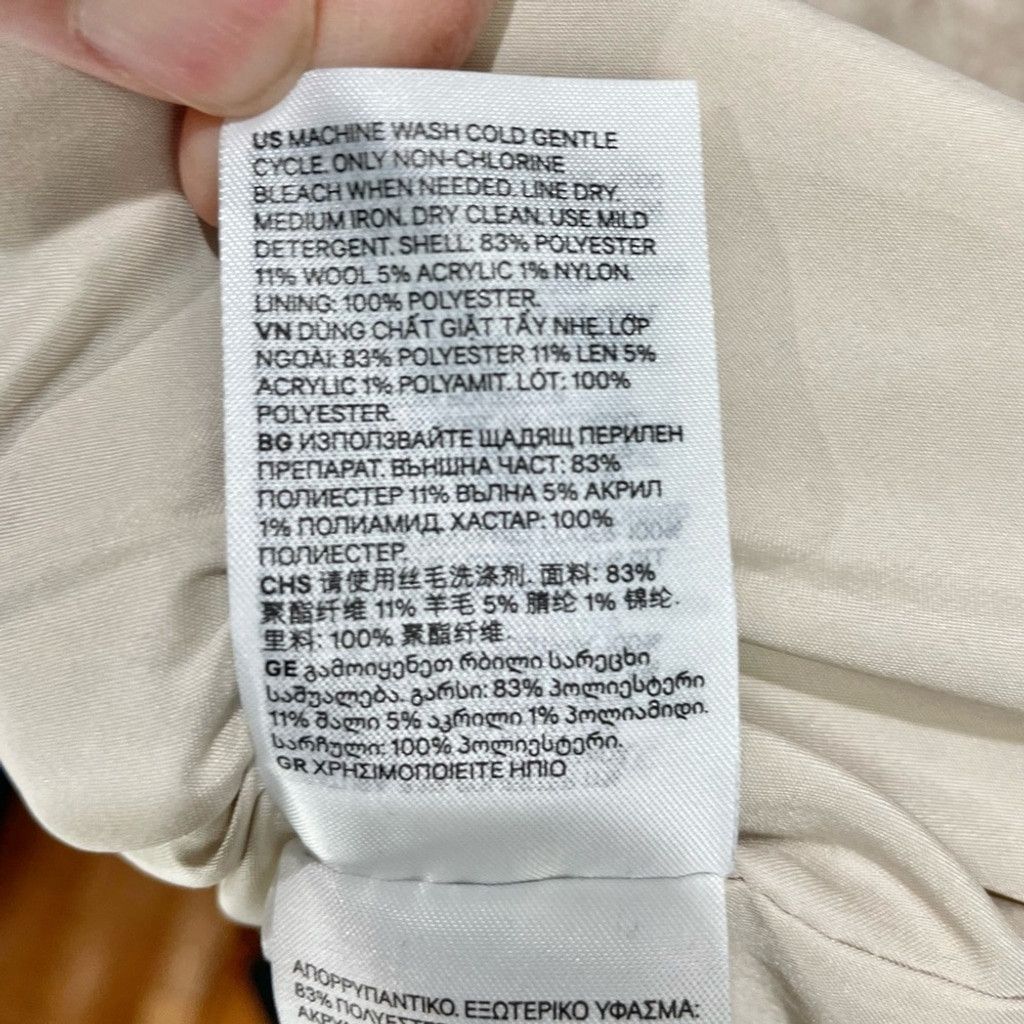 H&M H&M Beige Oversized Wool Blend Coat Size XS Size XS / US 0-2 / IT 36-38 - 9 Thumbnail
