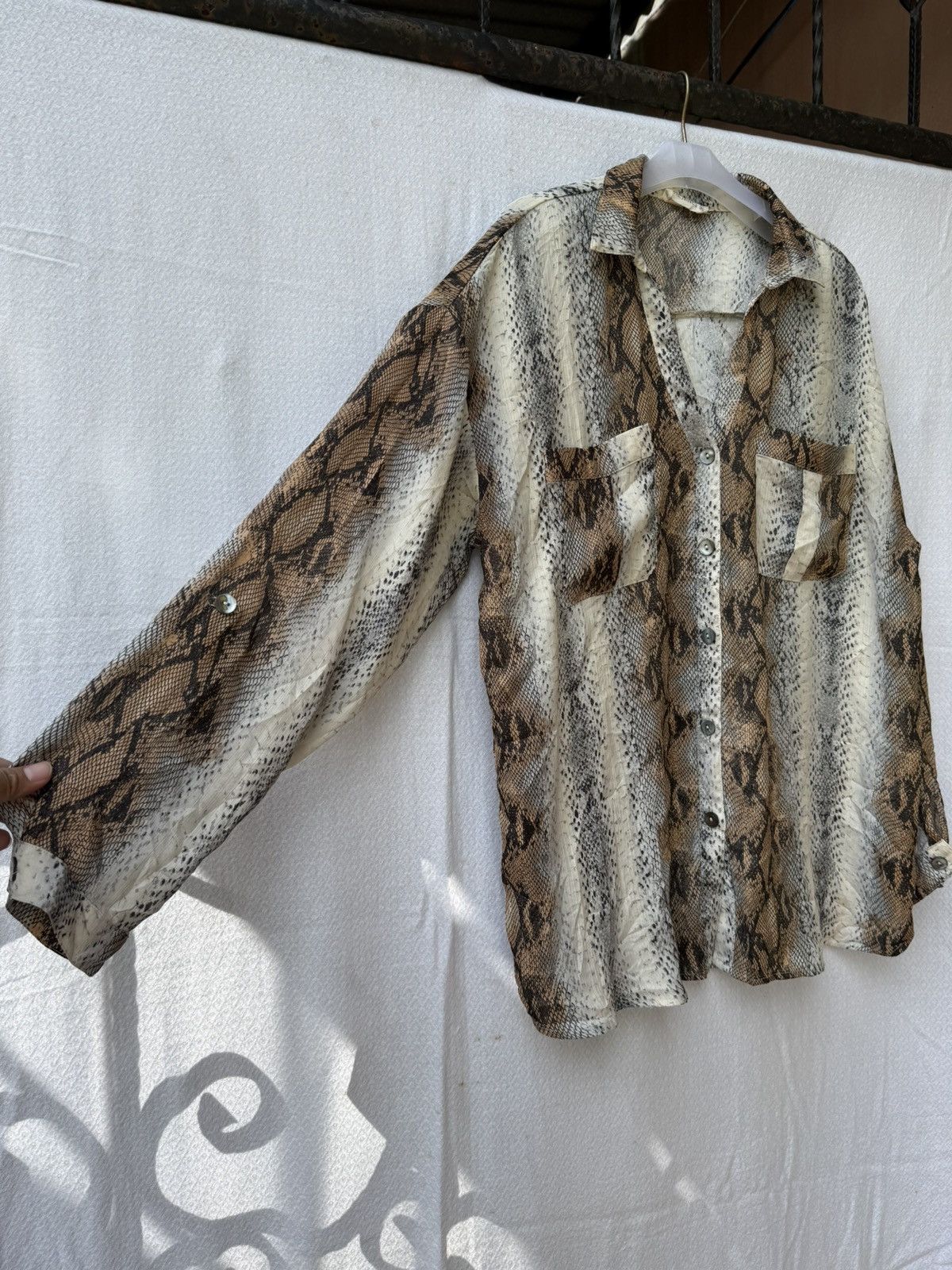 Japanese Brand Snake skin ifsixwasnine style the nines shirt Size US XL / EU 56 / 4 - 6 Thumbnail