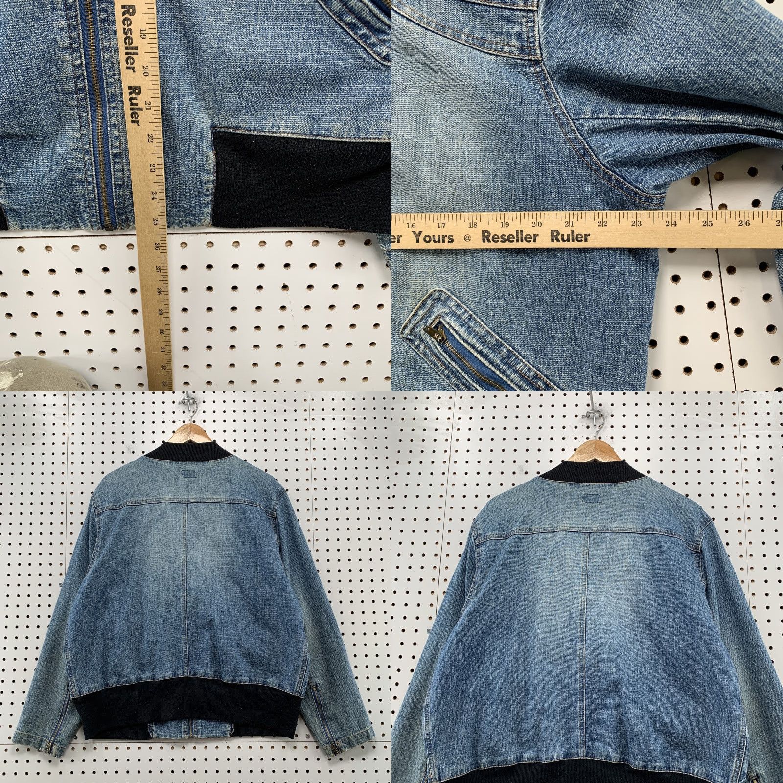 Vintage VINTAGE The Blues Denim Jacket Womens Plus 1X Blue Bomber Zip Up Pocket Zipper 1X Green? Wait. Size XL / US 12-14 / IT 48-50 - 8 Thumbnail