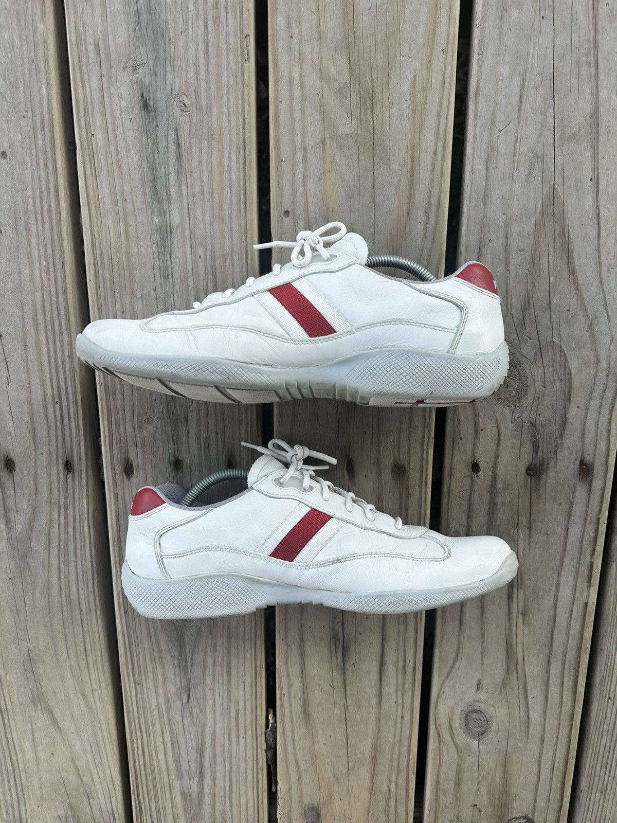 Prada Vintage Prada Cup White Leather Sneakers Size 9 Size US 11 / EU 44 - 7 Thumbnail