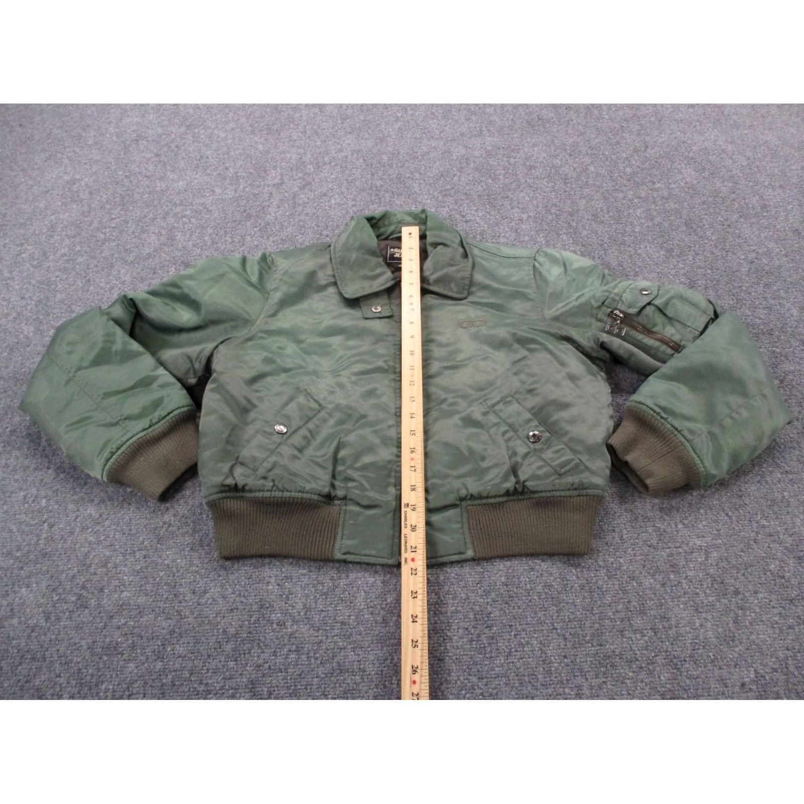 Guess VINTAGE GUESS Jacket Mens L Green Nylon Bomber Coat Quilted Lined 90s Y2K Size US L / EU 52-54 / 3 - 3 Thumbnail