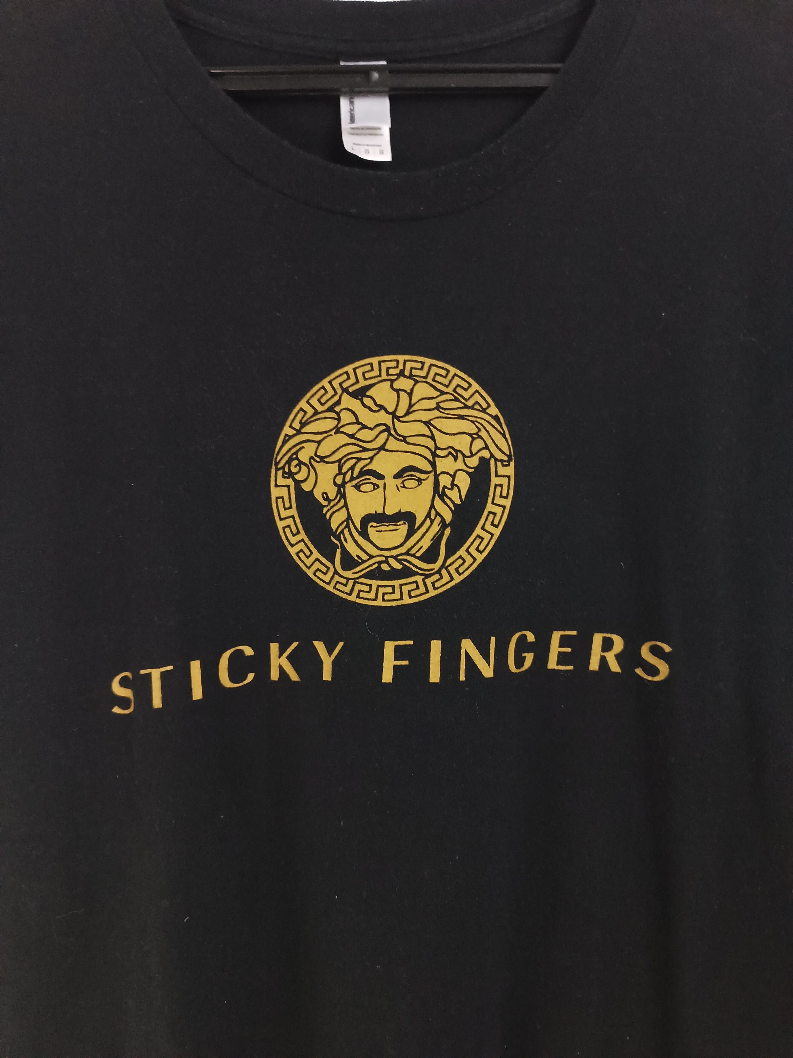 Band Tees VINTAGE STICKY FINGERS WORLD TOUR PARODY DESIGNER VERY RARE Size US L / EU 52-54 / 3 - 10 Thumbnail
