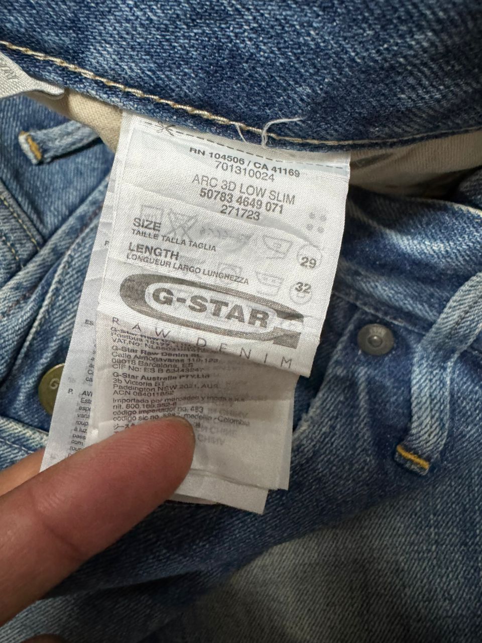Tornado Mart G star Raw Punk Jeans Banana Insane Faded Style Size US 29 - 9 Thumbnail