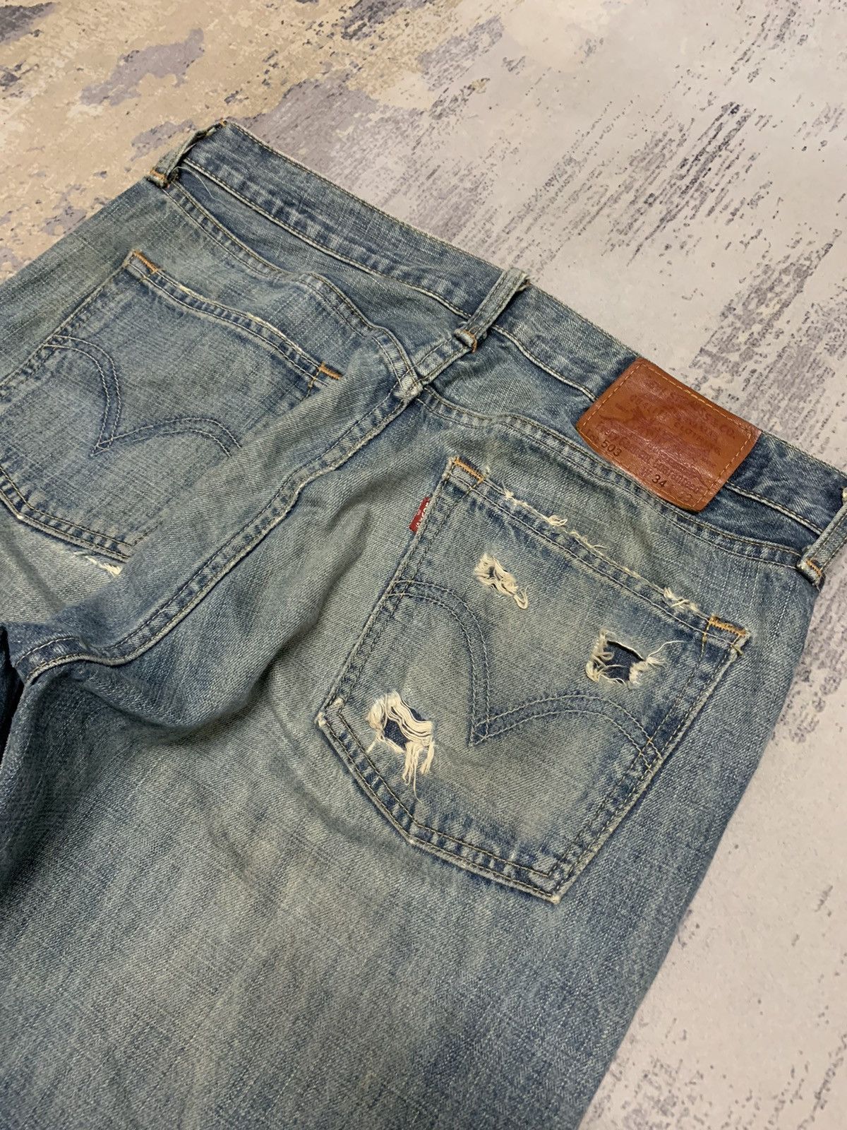 Levi's Vintage Levi's 503 Stone Wash Baggy Jeans 34x29.5 Size US 34 / EU 50 - 14 Thumbnail