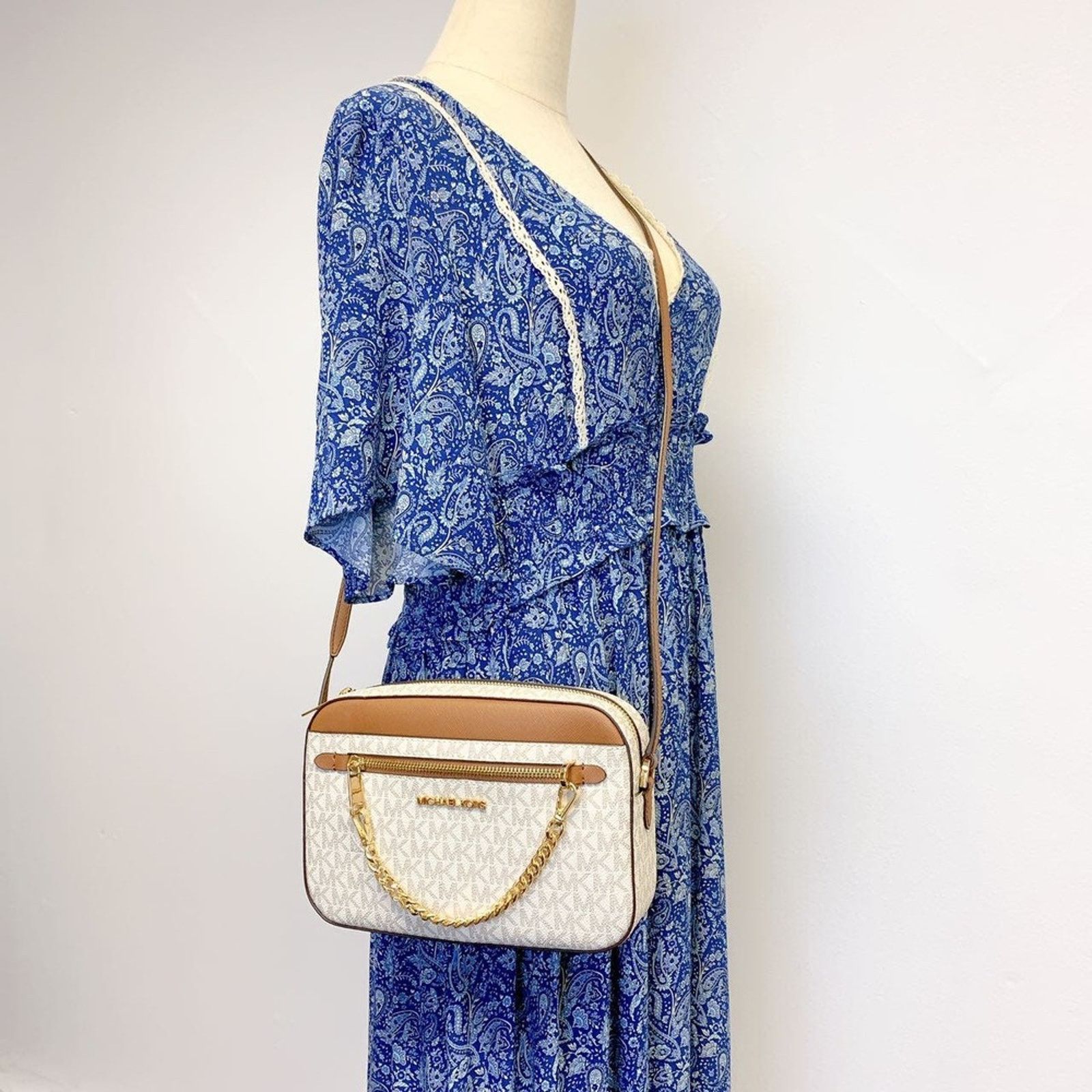 Michael Kors Michael Kors Jet Set Item 35S1GTTC9B Lg Chain xbody Vanilla Size ONE SIZE - 8 Thumbnail