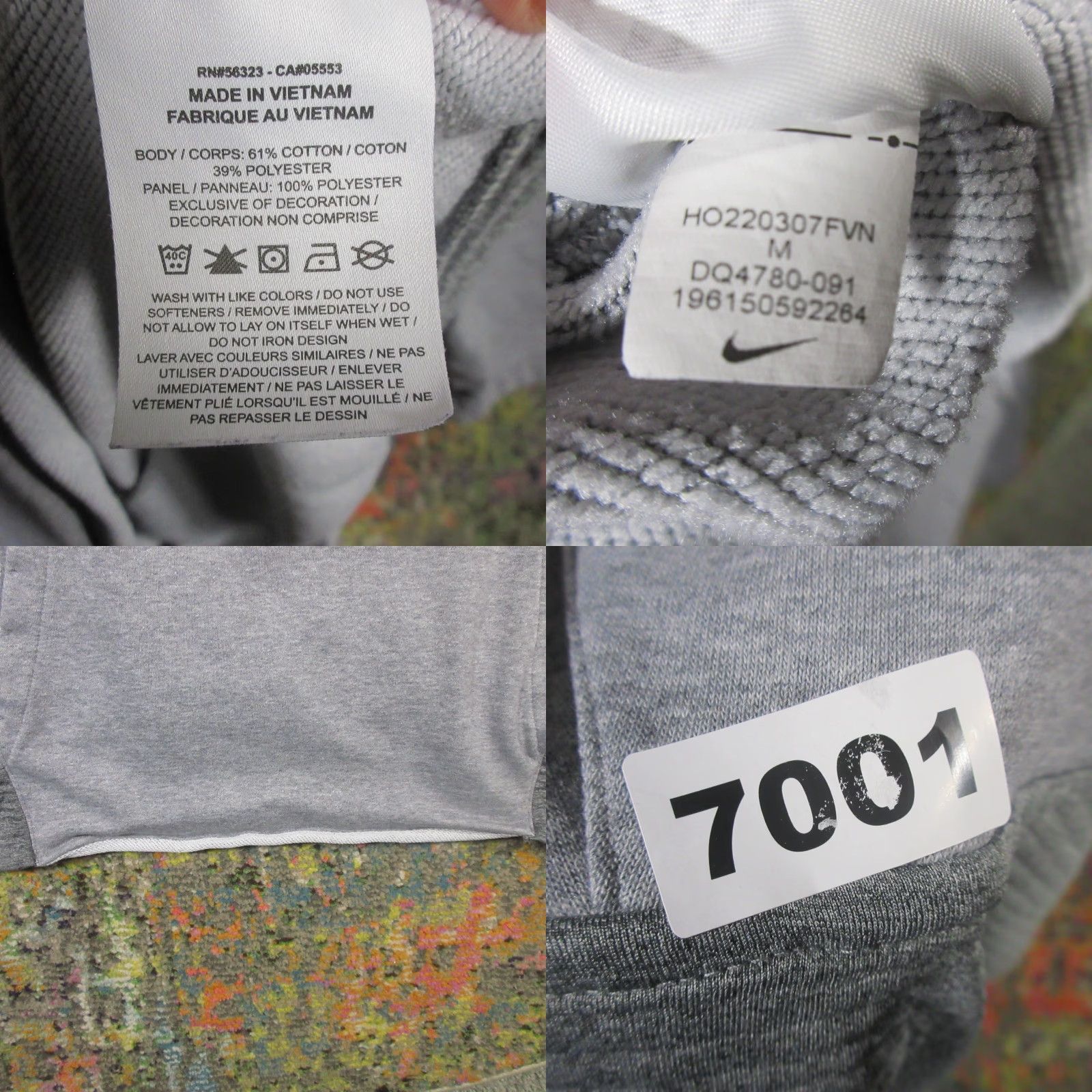 Nike Nike Hoodie Mens Medium Gray Tech Fleece Short Sleeve 1/4 Zip Pockets DQ4780-091 Size US M / EU 48-50 / 2 - 8 Thumbnail
