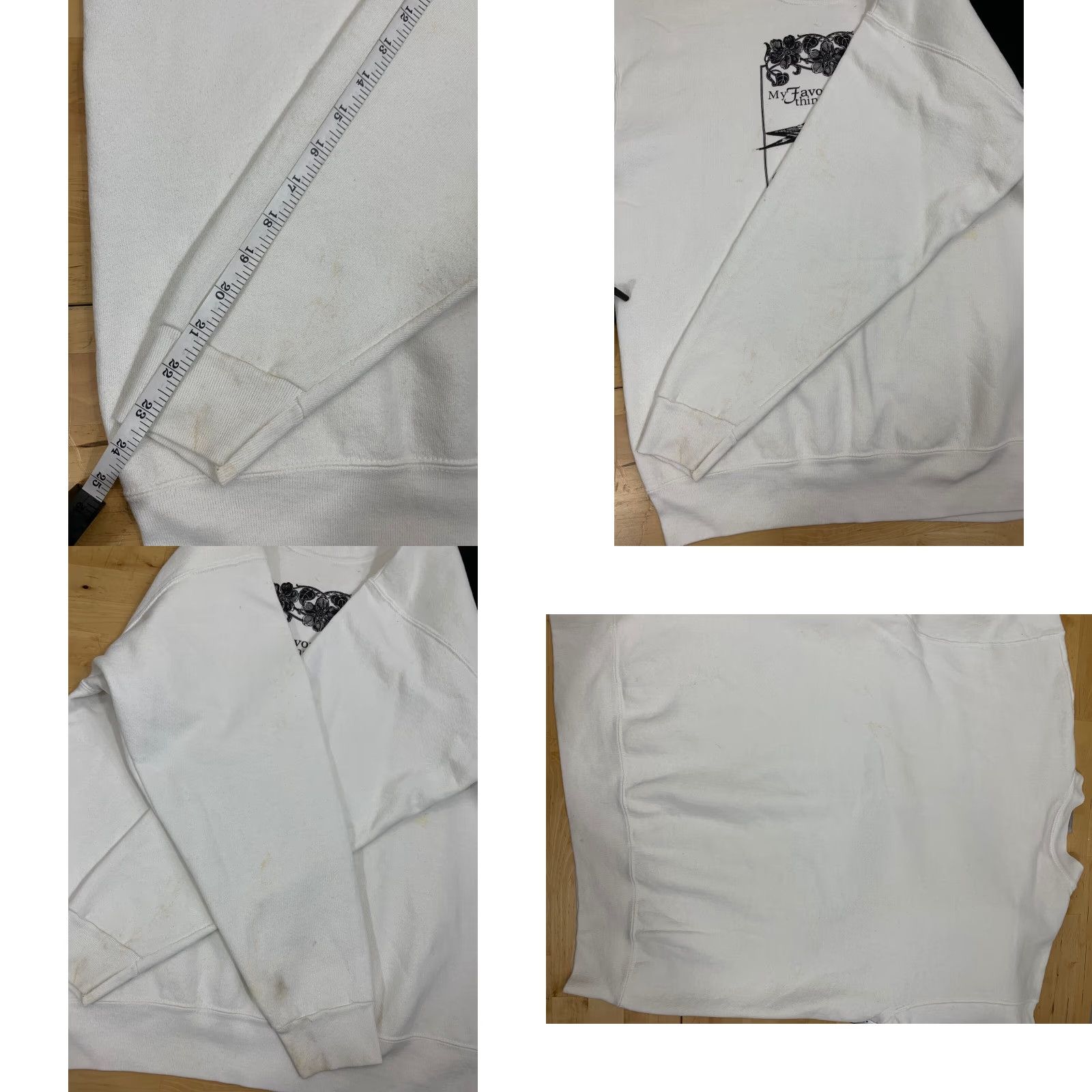 Vintage VINTAGE Oneita Sweater “My Favorite Things Has Wings” White Sweater L Cotton Blend 1990s Mens Womens Girls Boys? Size US L / EU 52-54 / 3 - 8 Thumbnail