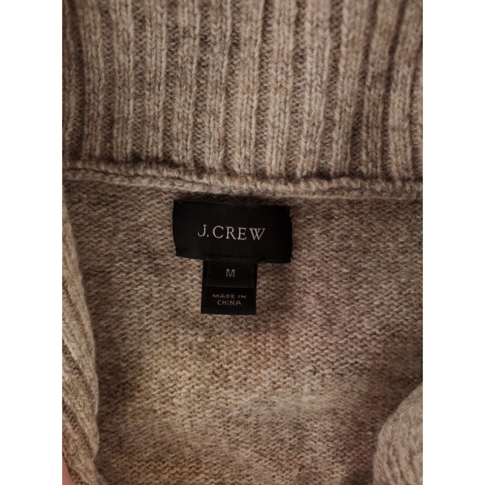 J.Crew J.CREW Sweater Shawl Collar Beige 100% Lambs Wool Mens M Size US M / EU 48-50 / 2 - 2 Thumbnail