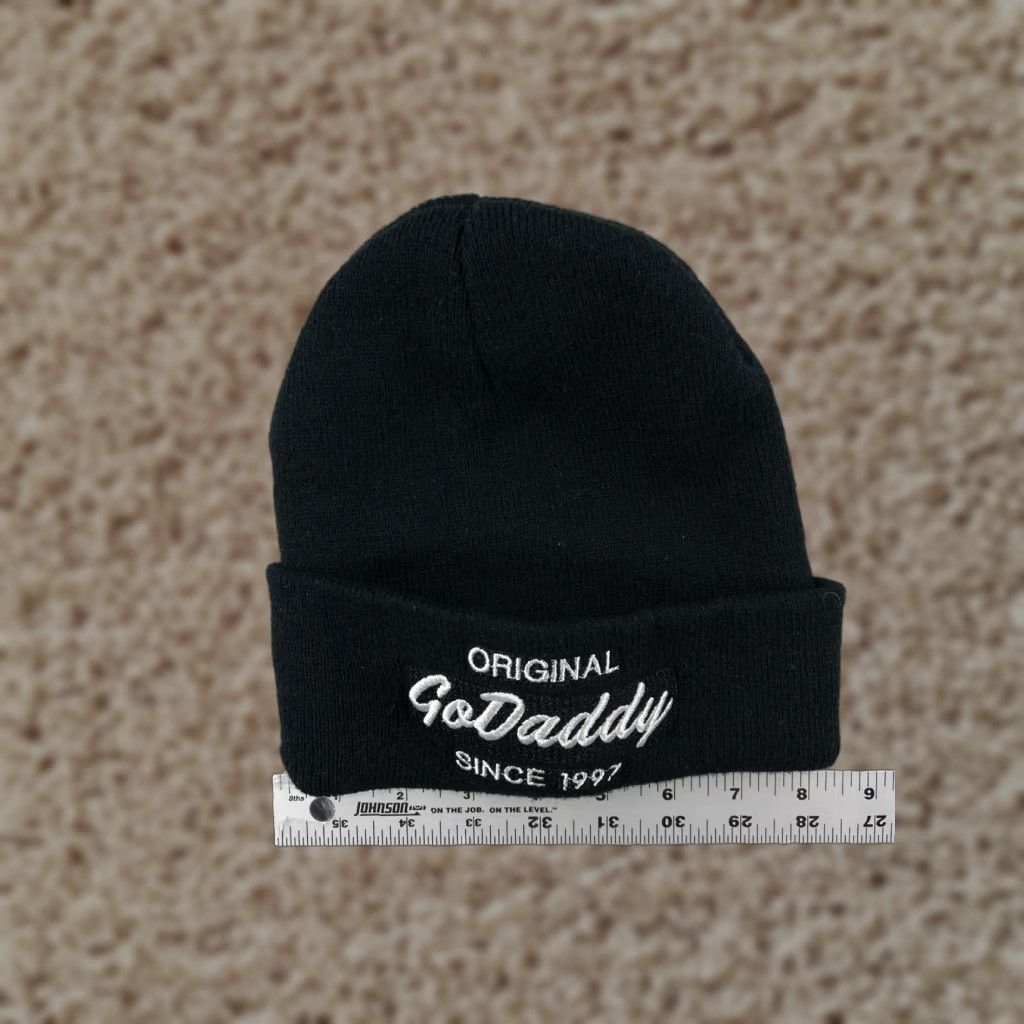 Vintage Godaddy Beanie Adult One Size Black Knit Acrylic Entrepreneurs Since 1997 Size ONE SIZE - 1 Thumbnail