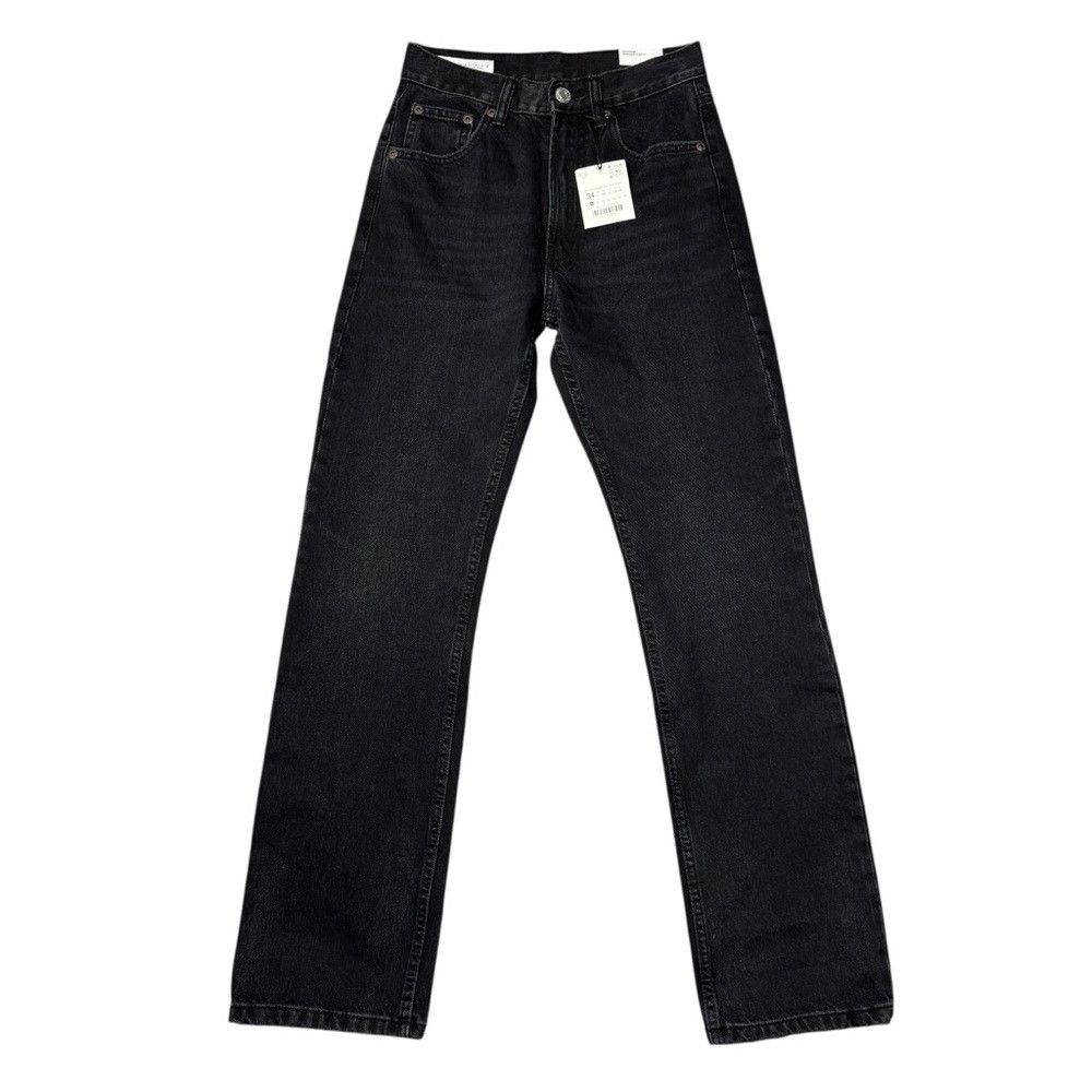 Zara NWT New Zara High Waist Straight Leg Black Jeans Size 2 Size 26" / US 2 / IT 38 - 2 Thumbnail