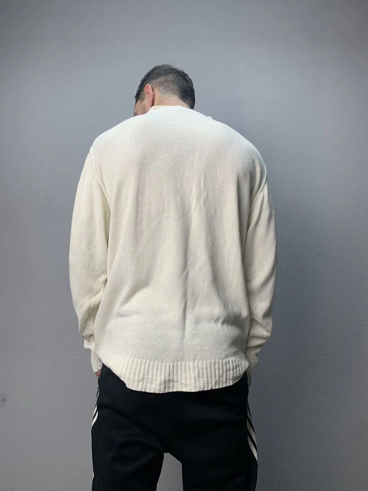 Versace Jeans Couture × Vintage Vintage Versace Jeans Couture Distressed Striped Sweater Y2K Size US XL / EU 56 / 4 - 10 Thumbnail