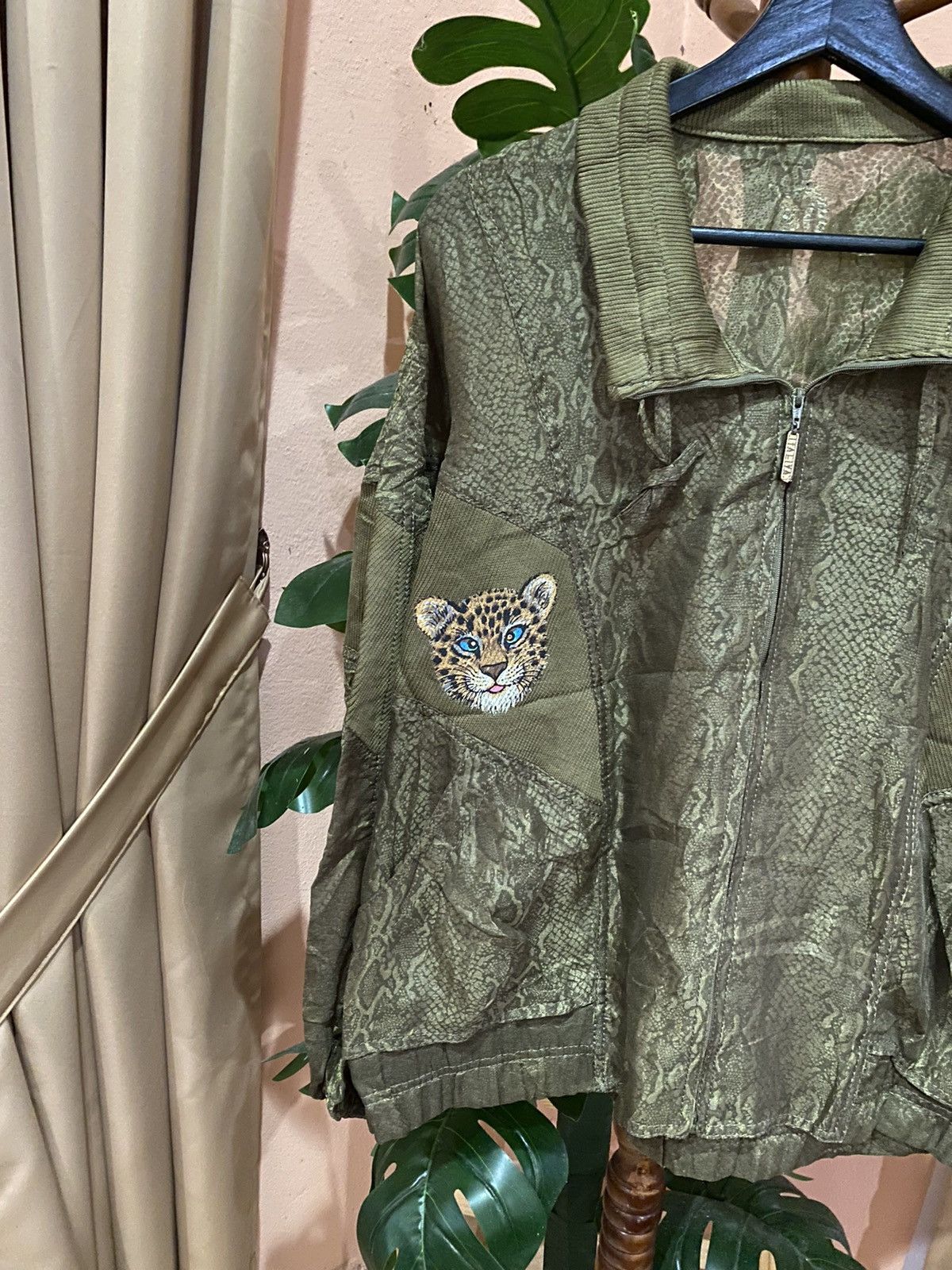 Japanese Brand La Moda Goji Snake Print Embroidered Jacket Vintage-Inspired Size L / US 10 / IT 46 - 6 Thumbnail