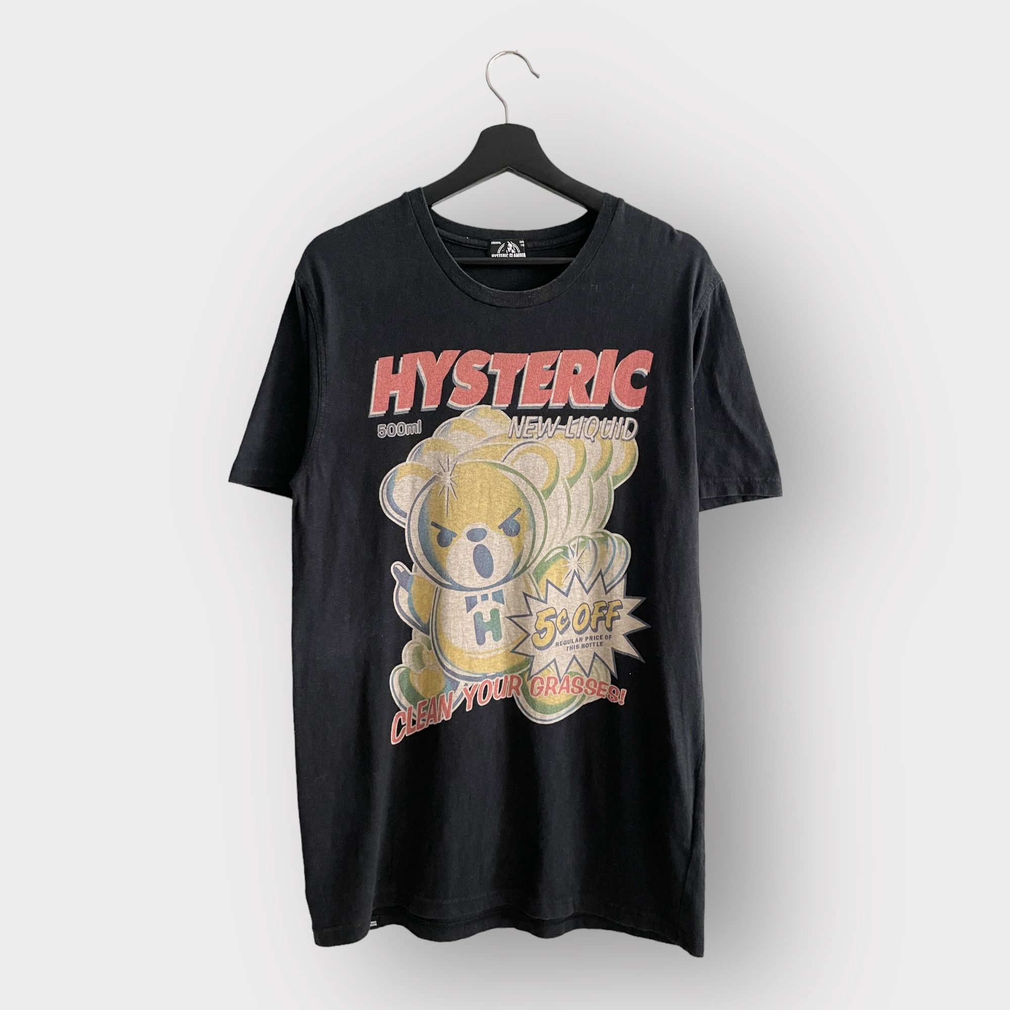 トップス HYSTERIC GLAMOUR NEW BEAR LIQUID TSHIRT Vintage 2000s Hysteric Glamour Bear New Liquid Tee