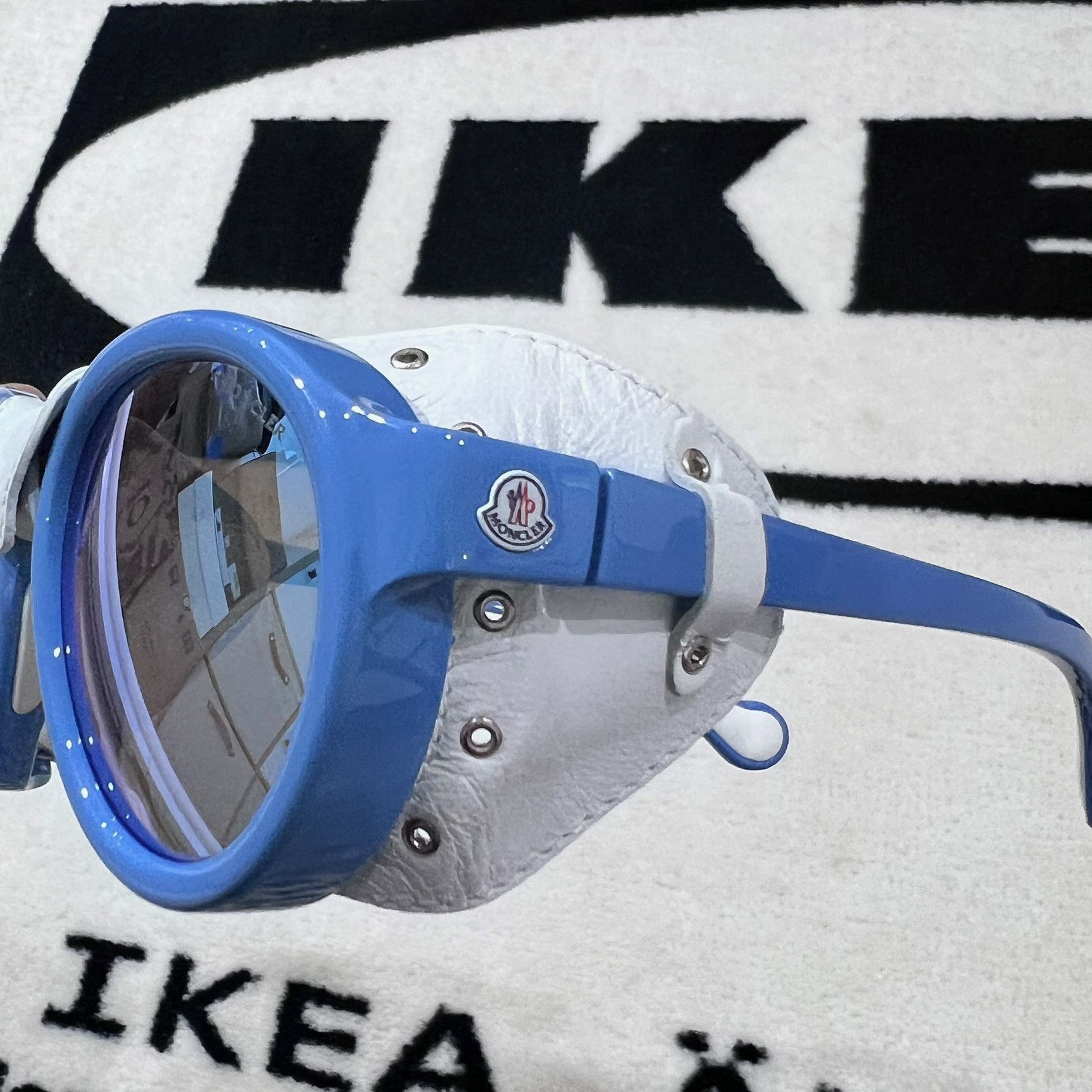Moncler Moncler Sky Blue White Steradian Round Sunglasses Boutique Size ONE SIZE - 6 Thumbnail