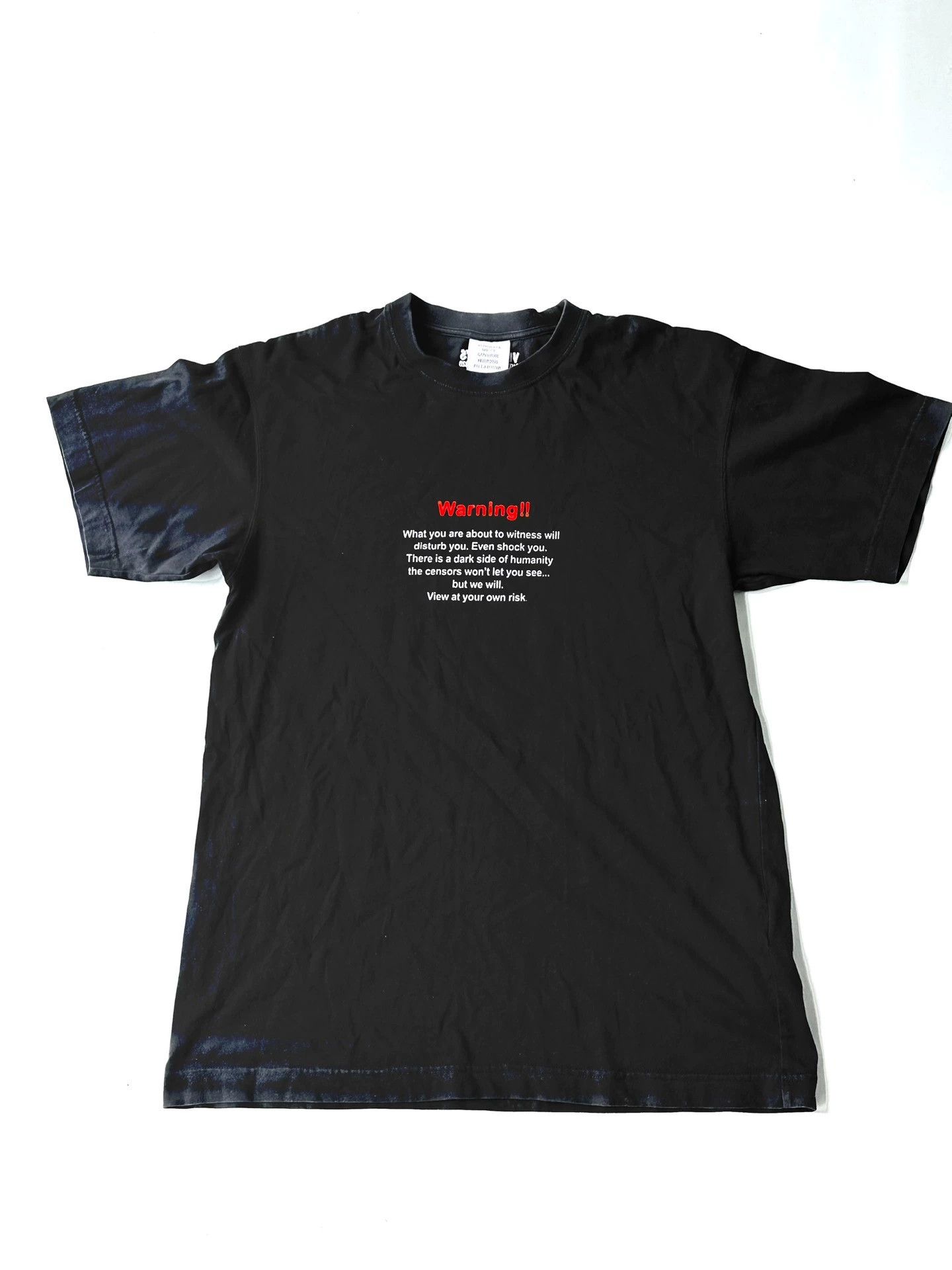 Vetements Vetements 19AW Warning Print Short Sleeve - dmc Size US XS / EU 42 / 0 - 1 Thumbnail