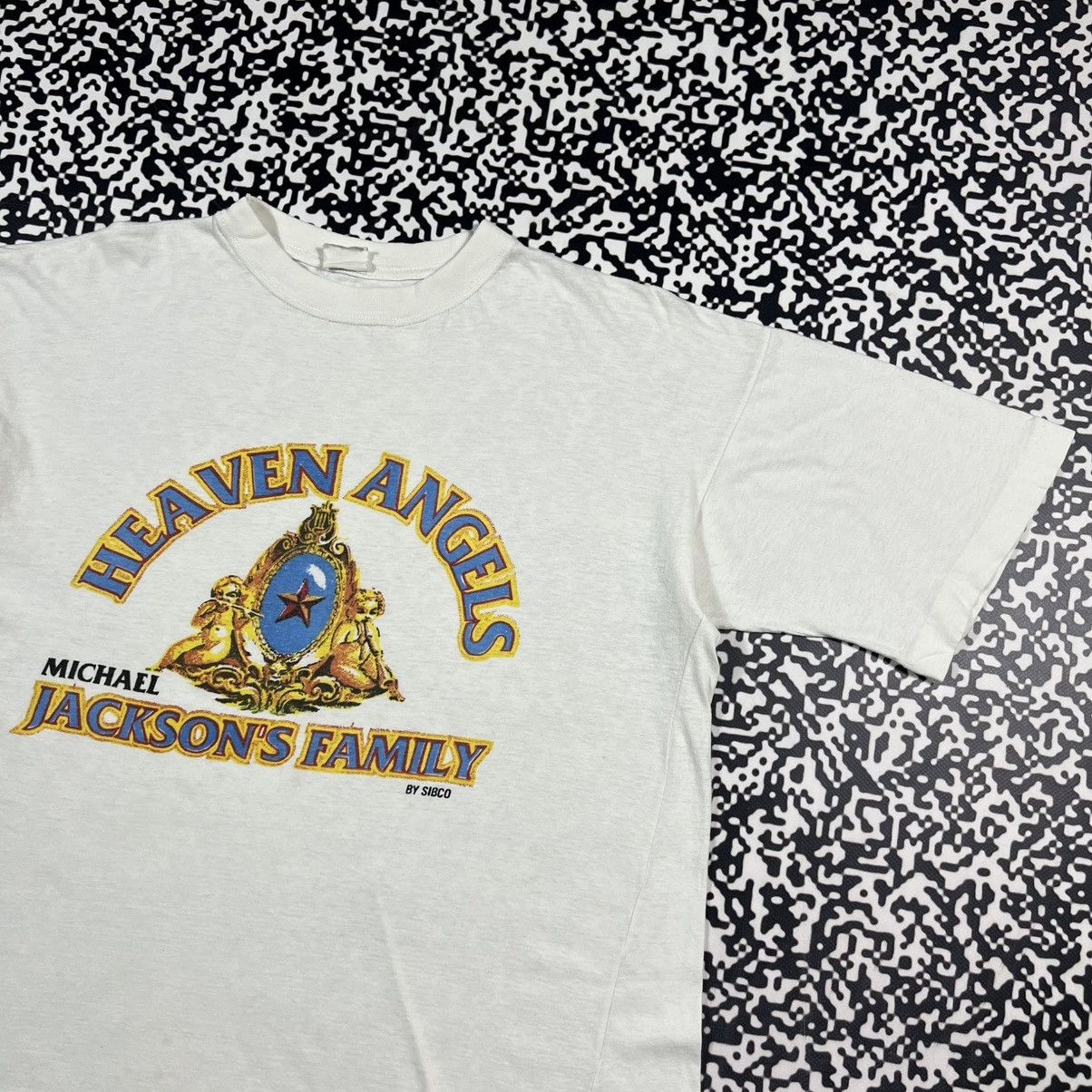 Michael Jackson Vintage 90s Rare Michael Jackson Heaven Angels Band T-shirt Size US XL / EU 56 / 4 - 5 Thumbnail