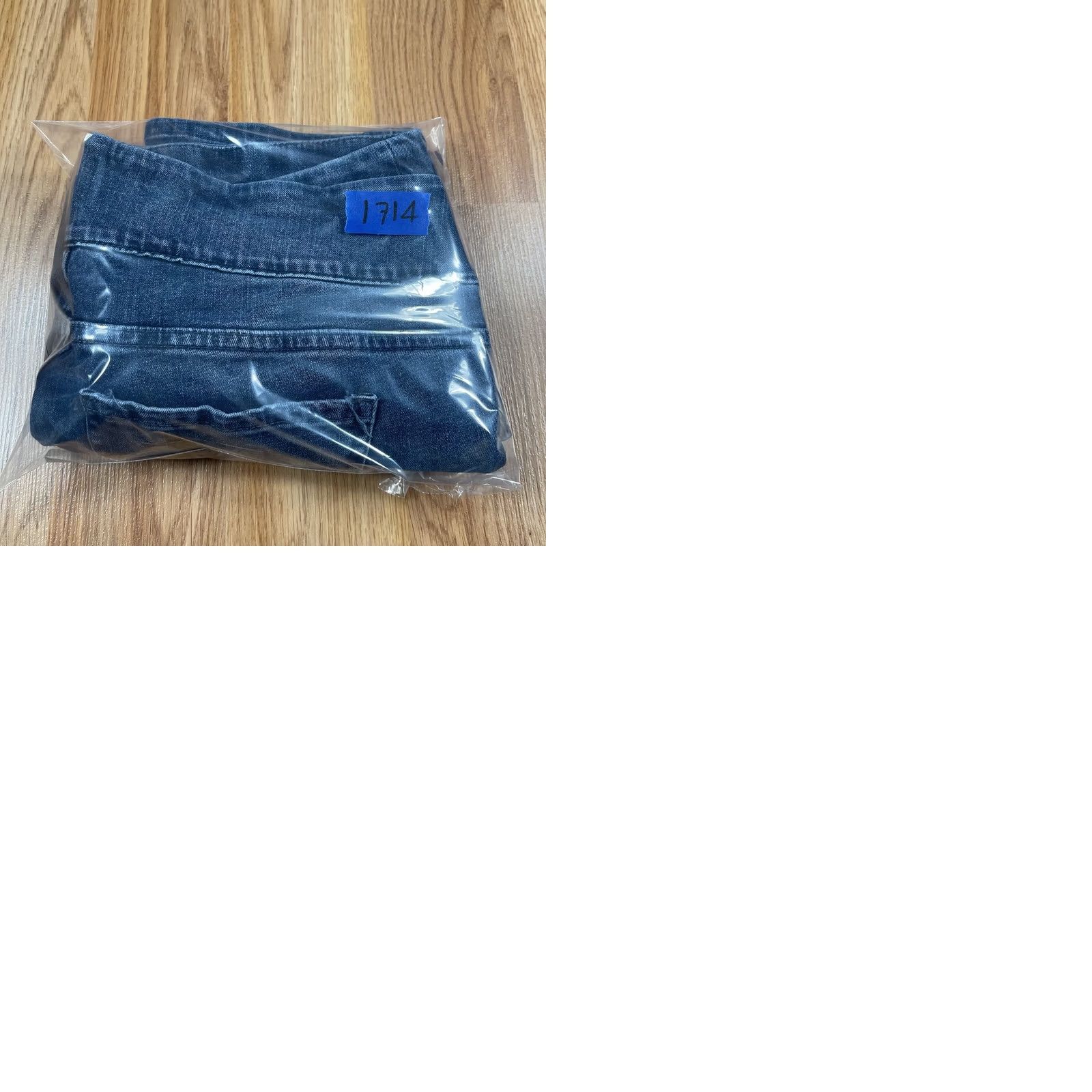 Denime Premium Denim Jeans Womens 10 Straight Leg Mid Rise Stretch Blue Denim Pants Size 32" / US 10 / IT 46 - 10 Thumbnail