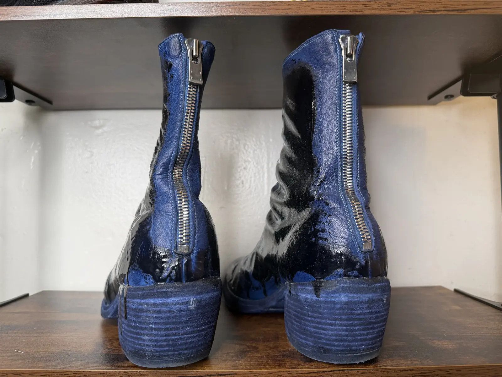 Guidi Guidi VG05 latex western boot cowboy Cuban heel Size US 12 / EU 45 - 4 Thumbnail