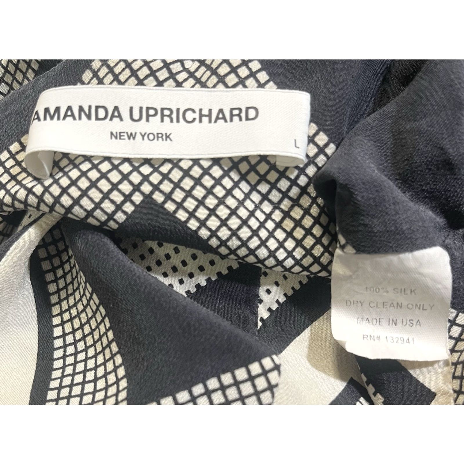Amanda Uprichard AMANDA UPRICHARD 100% Silk Black Grey Spaghetti Strap Back Tie Cropped Top Tank L Women Adult Size L / US 10 / IT 46 - 3 Thumbnail