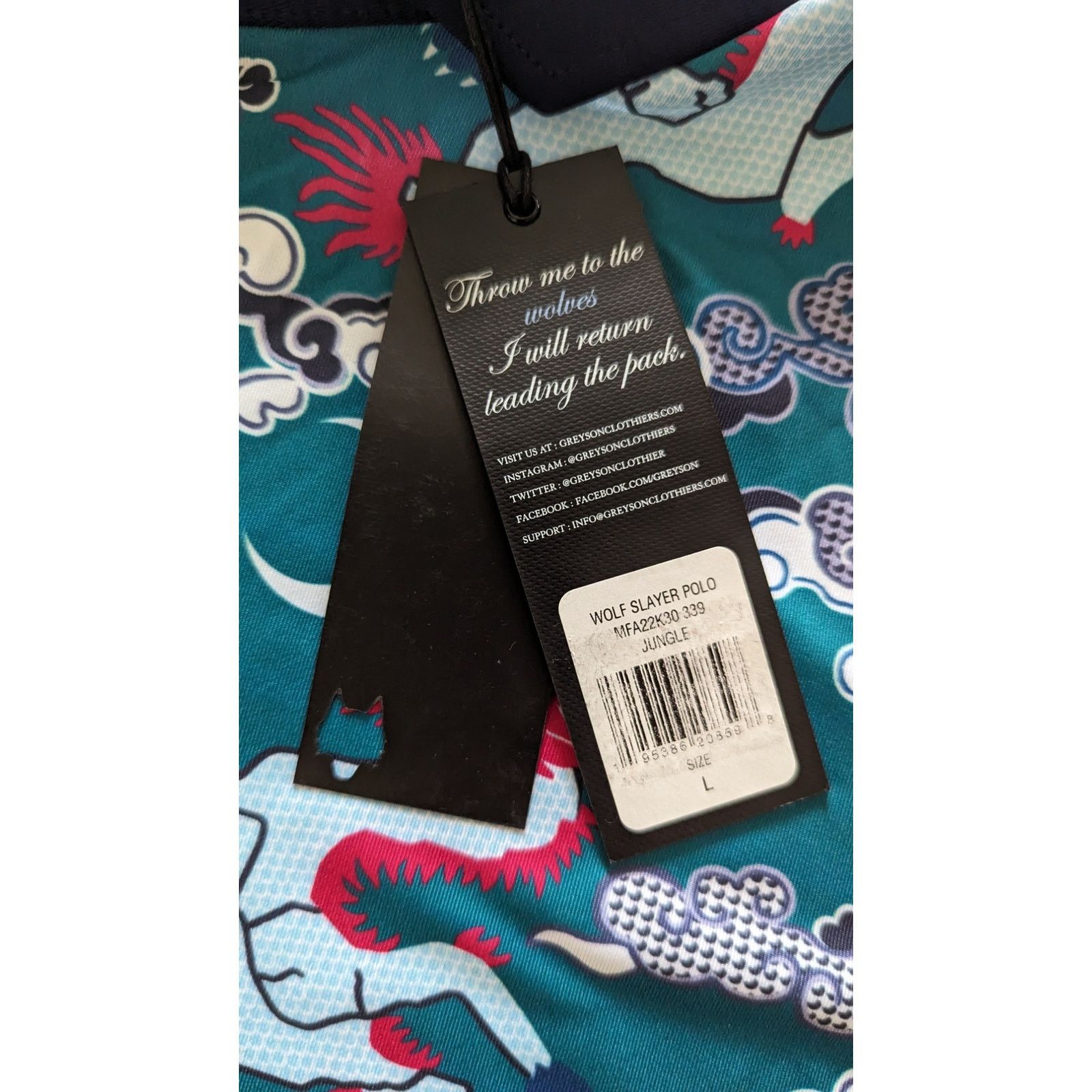 Other NWT Greyson Men's Wolf Slayer Polo in Jungle size Large Size US S / EU 44-46 / 1 - 5 Thumbnail