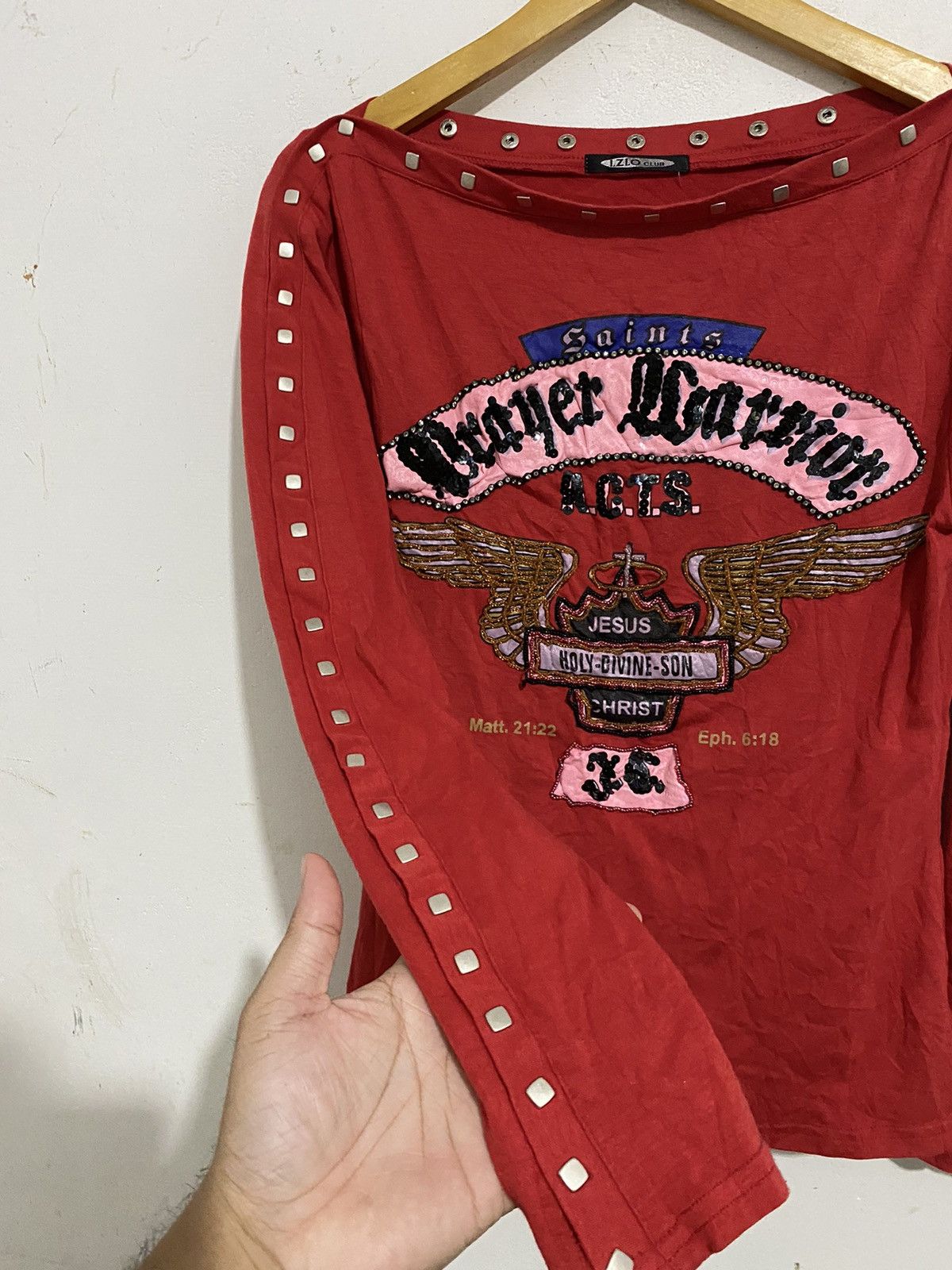 Vintage Japanese studed styled longsleeve kmrii AA0092 Size US S / EU 44-46 / 1 - 3 Thumbnail