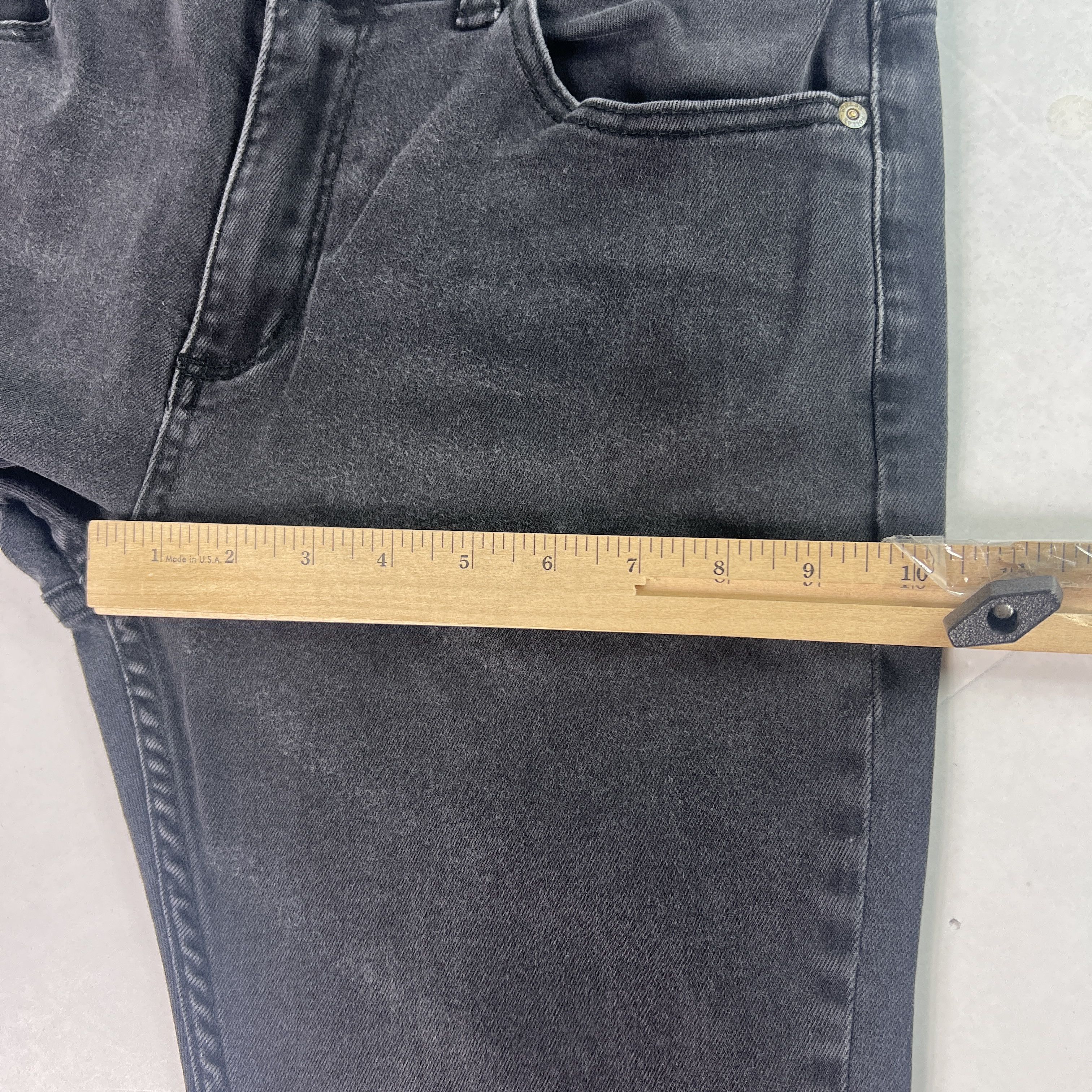 Rolla's Rolla's Jean Thin Captain Slim Black Faded Distressed Denim Size US 31 - 19 Thumbnail