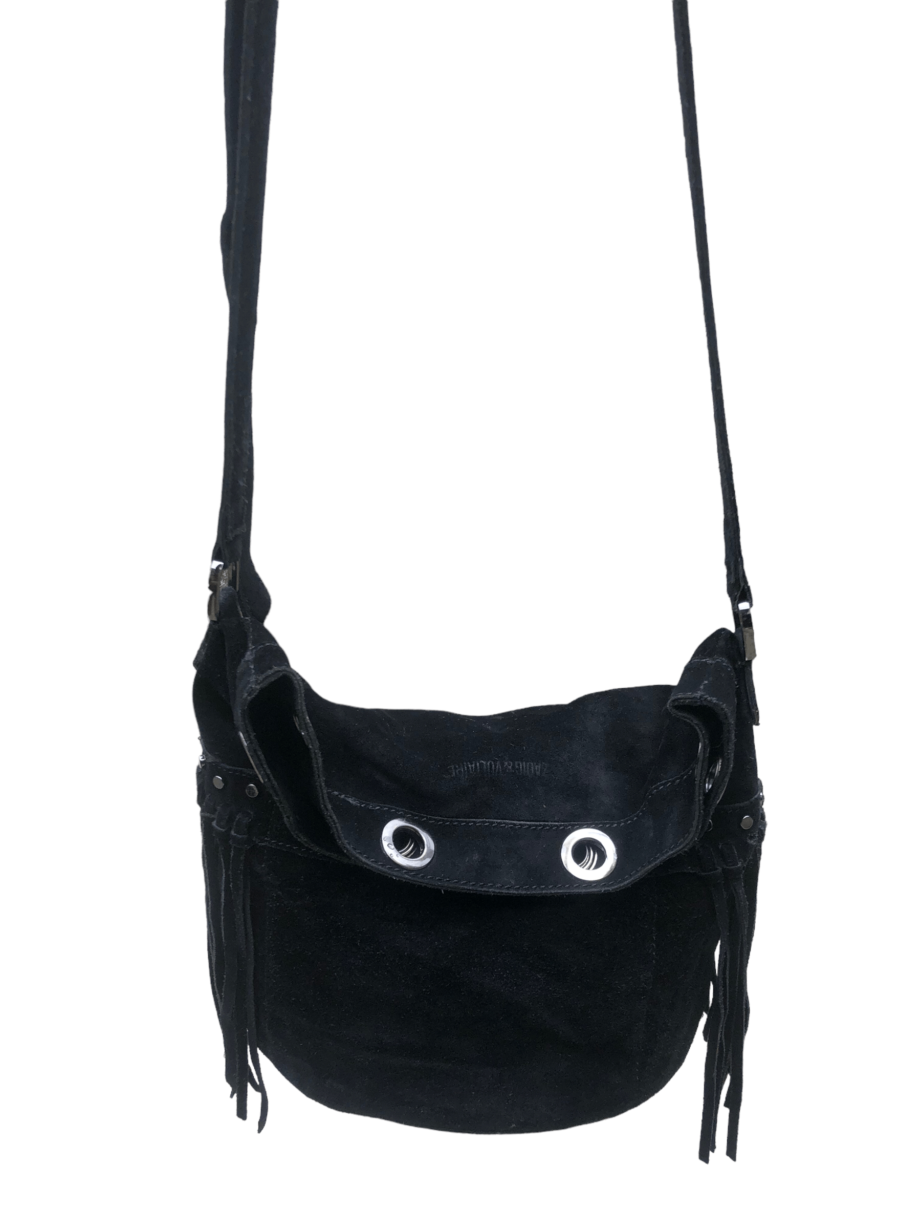Zadig & Voltaire 🔥Y2K ZADIG & VOLTAIRE 'Bobo Gipsy' Black Suede Bucket Bag Size ONE SIZE - 5 Thumbnail