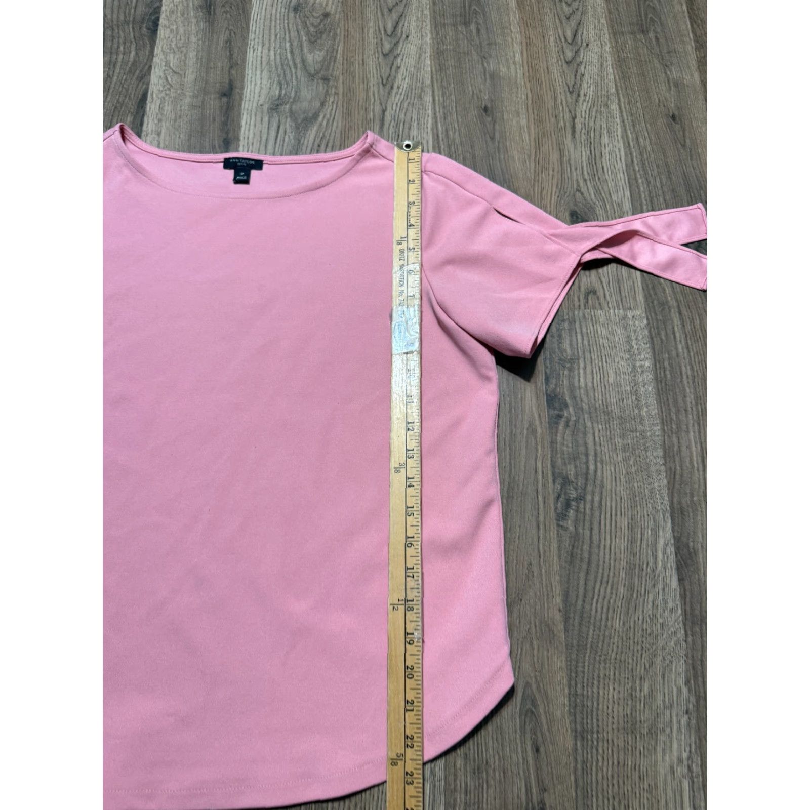 Ann Taylor Ann Taylor Blouse Women's Small Petite Pink Ties on Sleeves Size S / US 4 / IT 40 - 7 Thumbnail