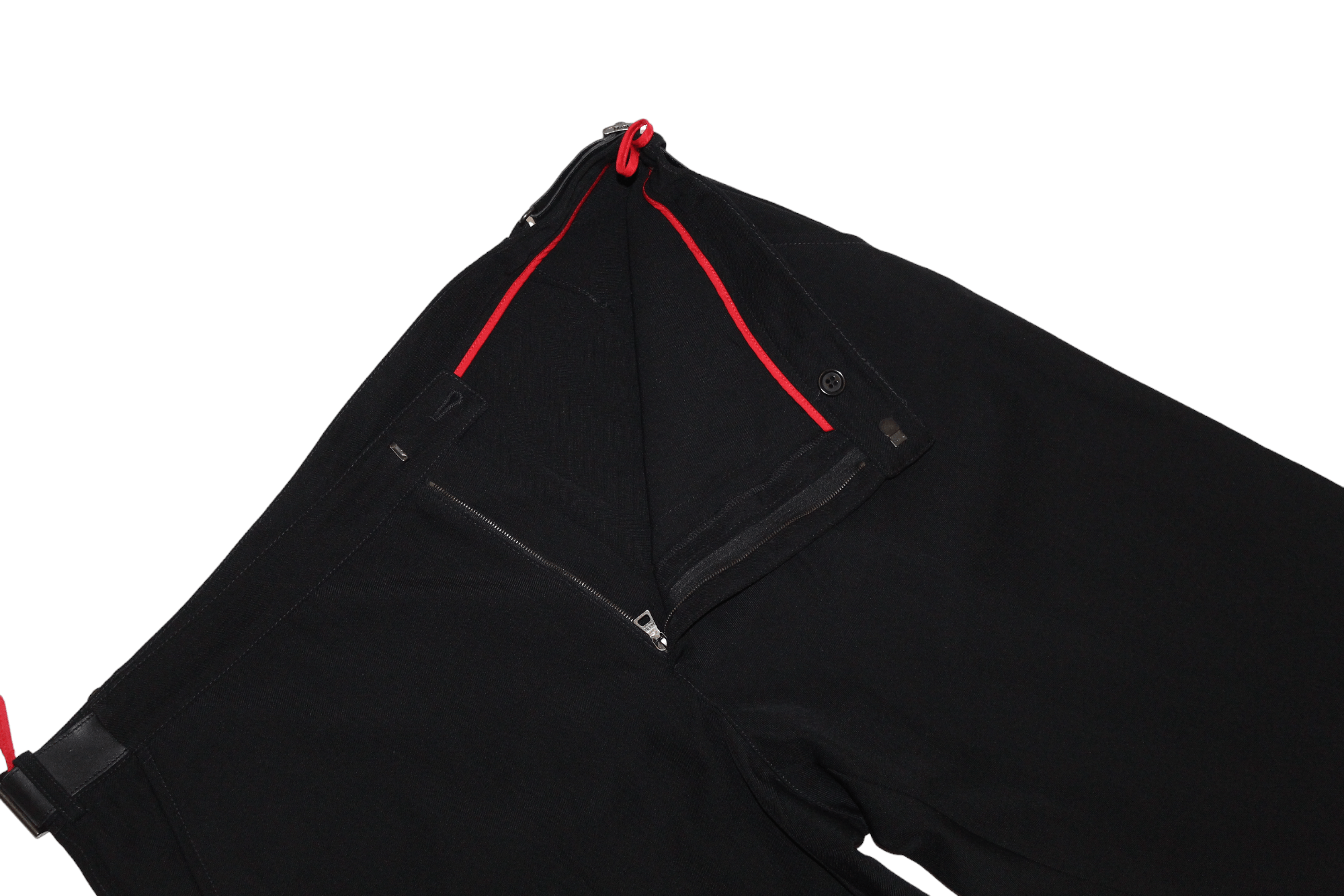 Prada Prada Linea Rossa Wide-leg Wool Twill Pants Pintuck Leather Size US 38 / EU 54 - 5 Thumbnail