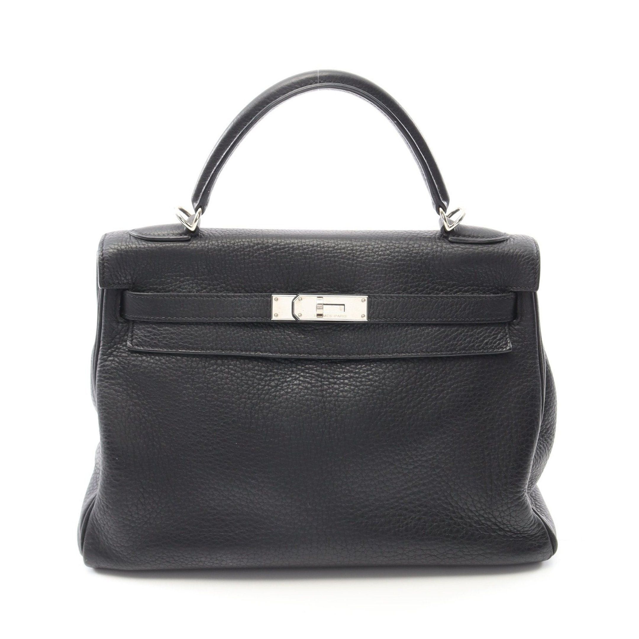 Hermes Hermes Kelly32 Handbag Clemence Leather Black Silver Hardware Inner Stitch Stamp Size ONE SIZE - 1 Thumbnail
