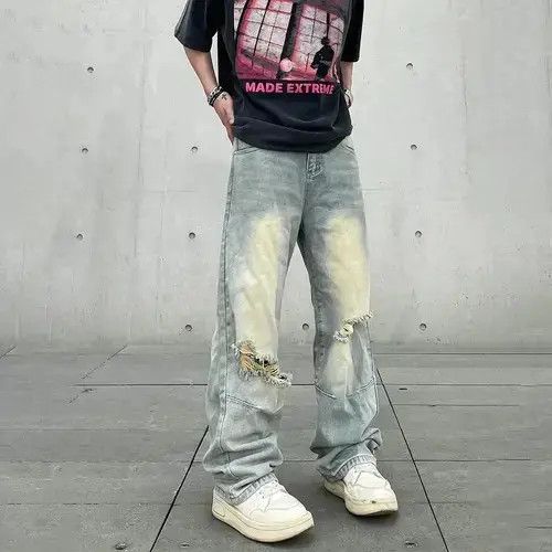 Japanese Brand × Jean Streetwear Ripped Baggy Jeans Men Size US 30 / EU 46 - 4 Thumbnail