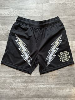 Eric Emanuel Carolina Blue Lightening Bolt Shorts