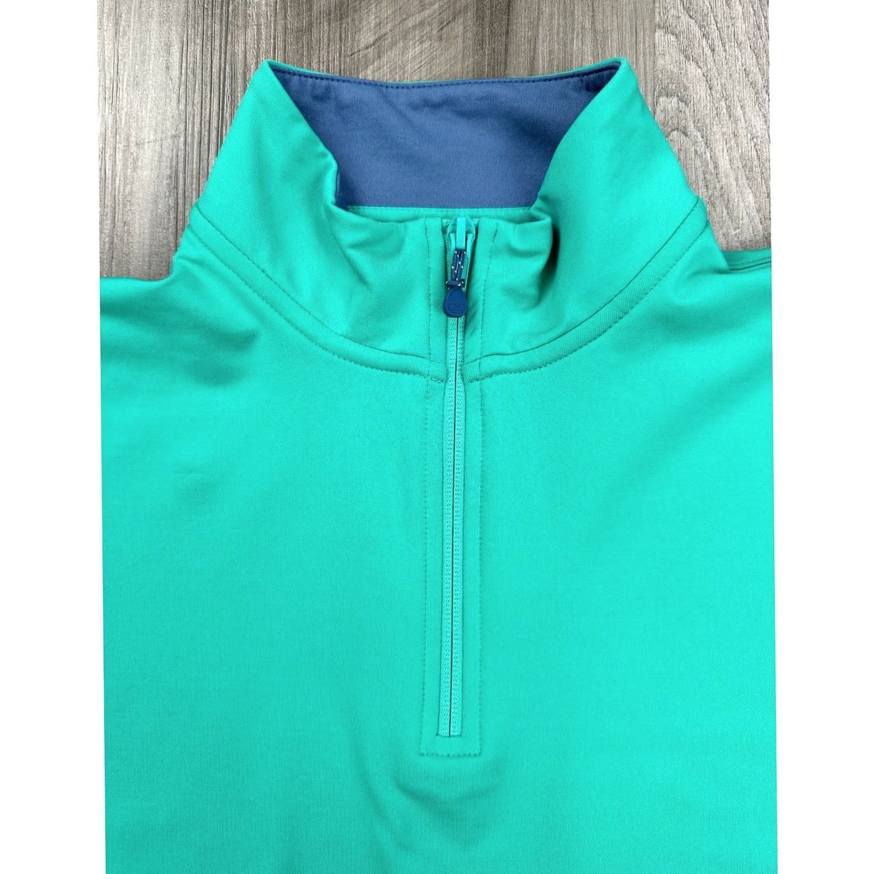 Vineyard Vines Vineyard Vines Performance 1/4 Zip Pullover Men M Light Sea Green Shirt Sweatshirt Active Size US M / EU 48-50 / 2 - 6 Thumbnail