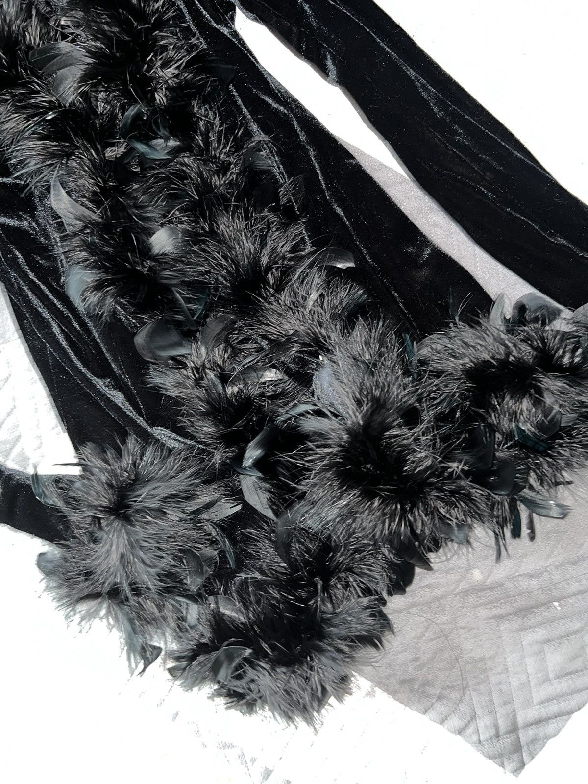 Japanese Brand Black velvet feather cardigan 🪶 Size M / US 6-8 / IT 42-44 - 17 Thumbnail