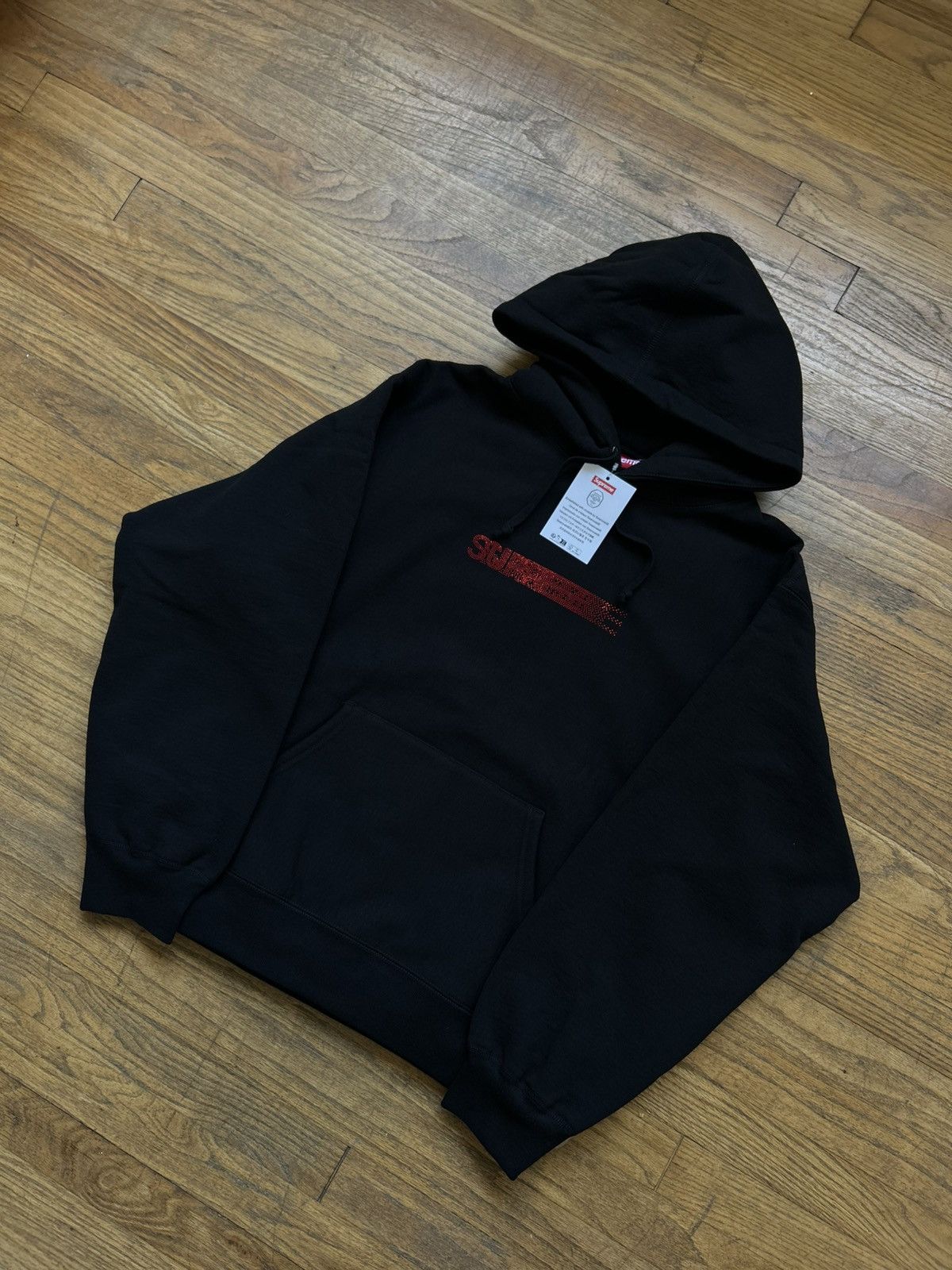 Supreme × Swarovski Supreme Swarovski Motion Logo Black Hoodie Size Medium Size US M / EU 48-50 / 2 - 1 Thumbnail