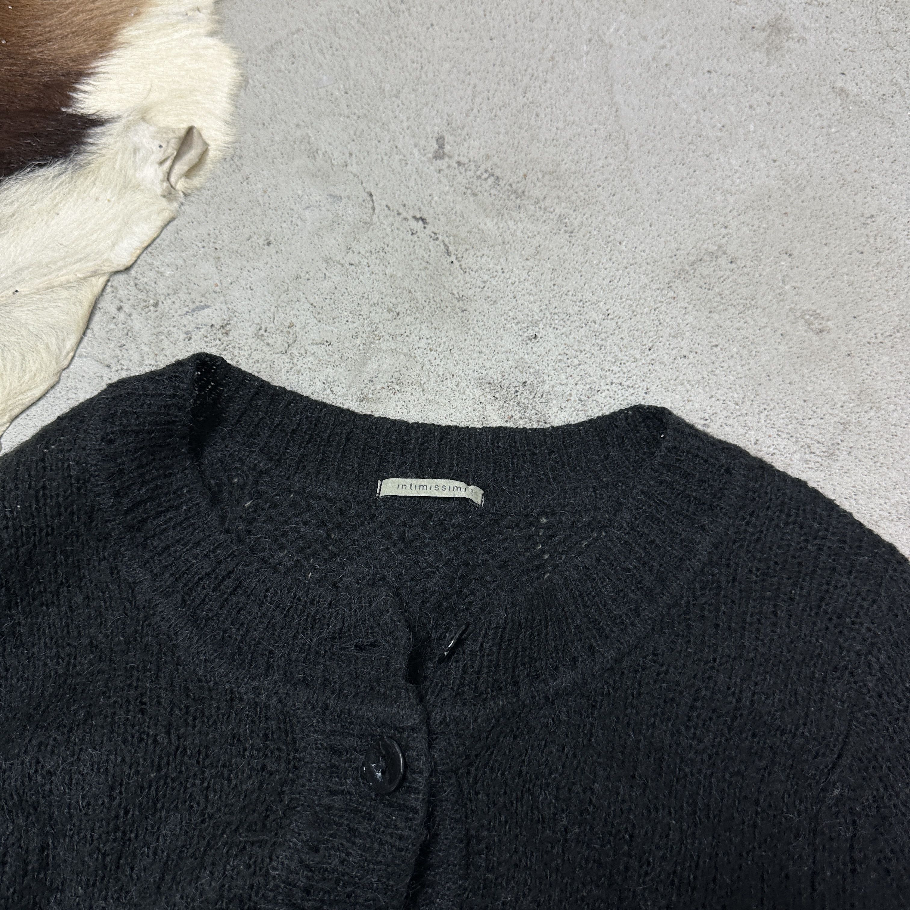 Vintage Vintage Cottage Knitted Black Intimissimi Cardigan Y2K Size S / US 4 / IT 40 - 3 Thumbnail