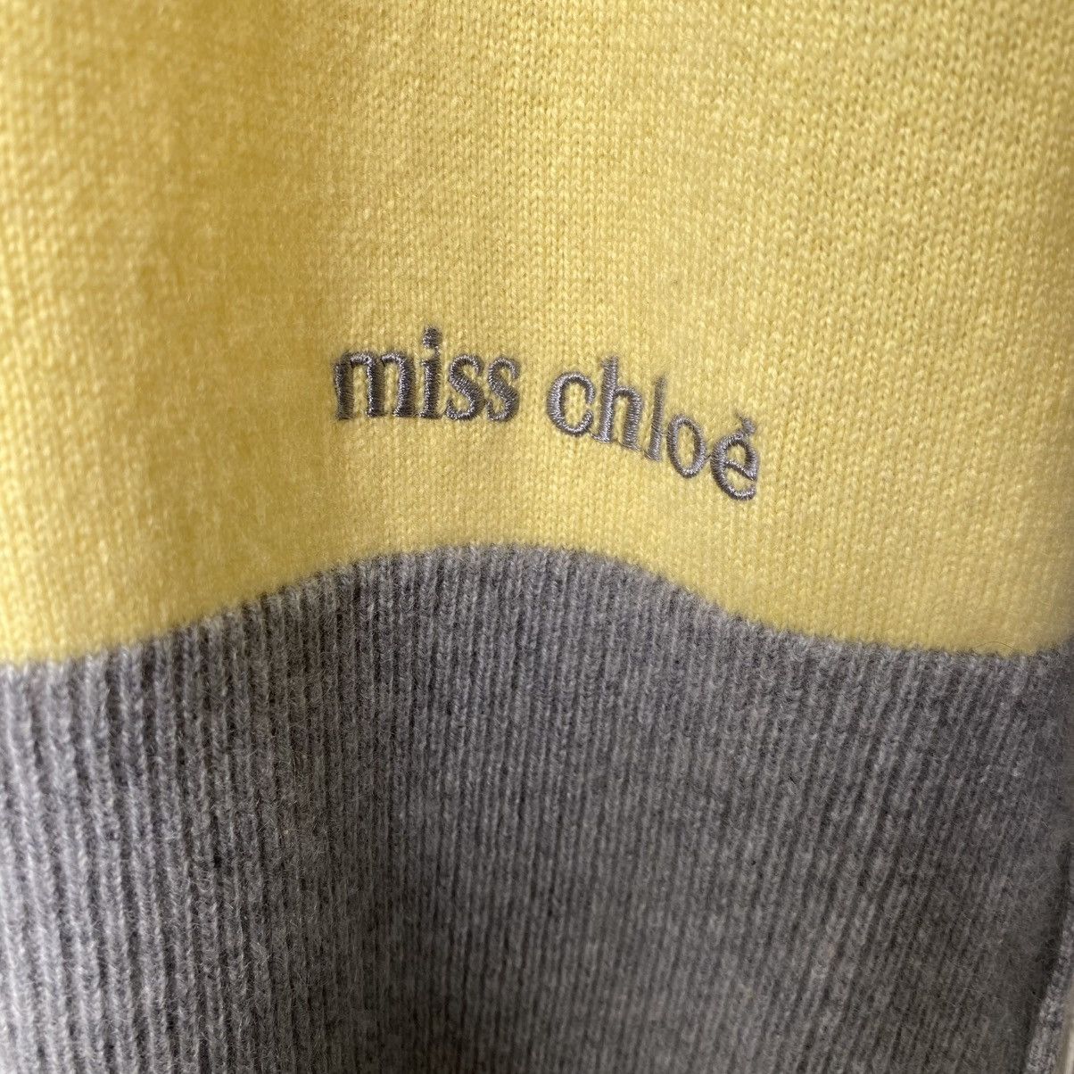 Chloe Miss chloe Yellow and Gray Colorblock Knit Sweater Dress Size S / US 4 / IT 40 - 3 Thumbnail